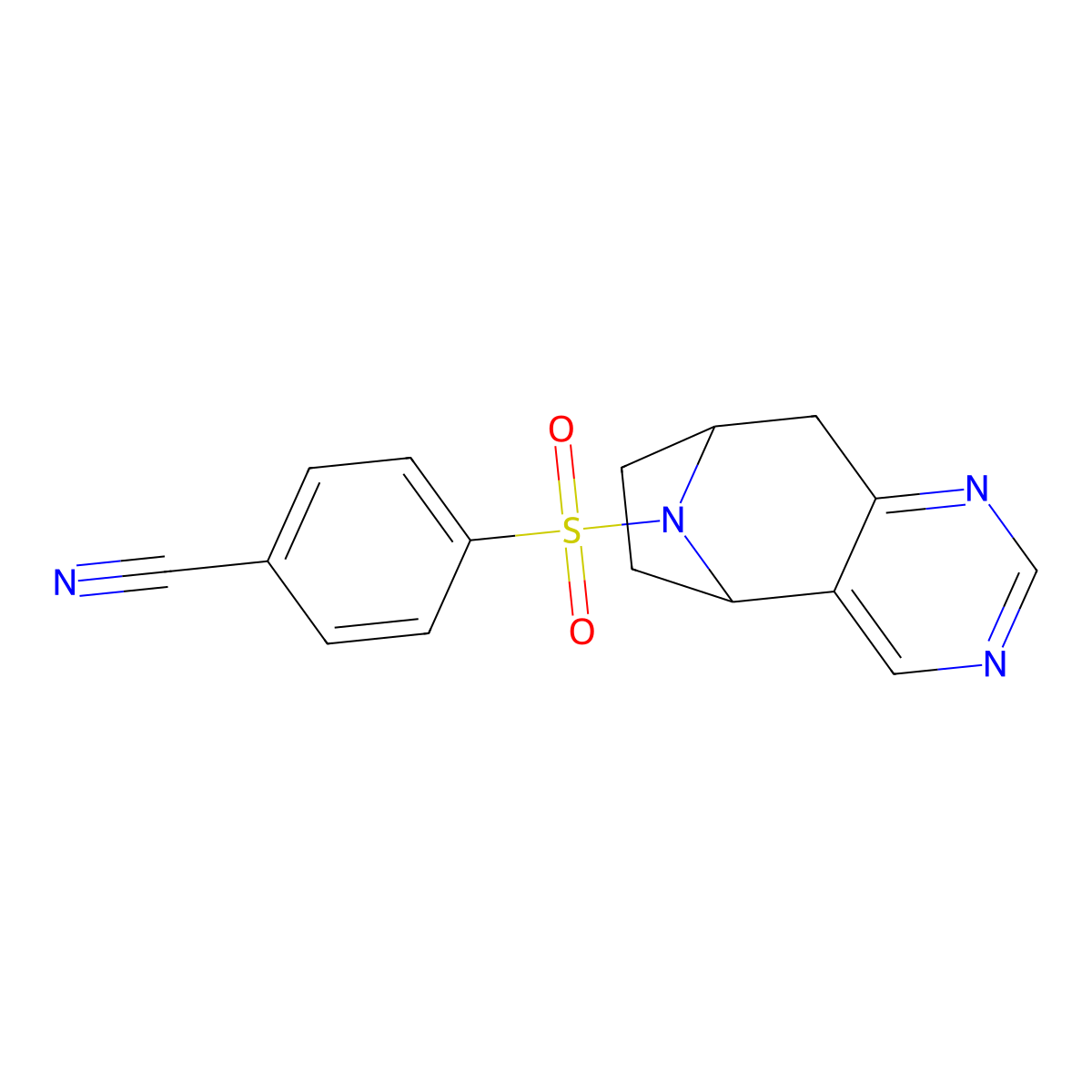 4-(((5R,8S)-6,7,8,9-tetrahydro-5H-5,8-epiminocyclohepta[d]pyrimidin-10-yl)sulfonyl)benzonitrile molecular structure, CAS 1903840-95-8