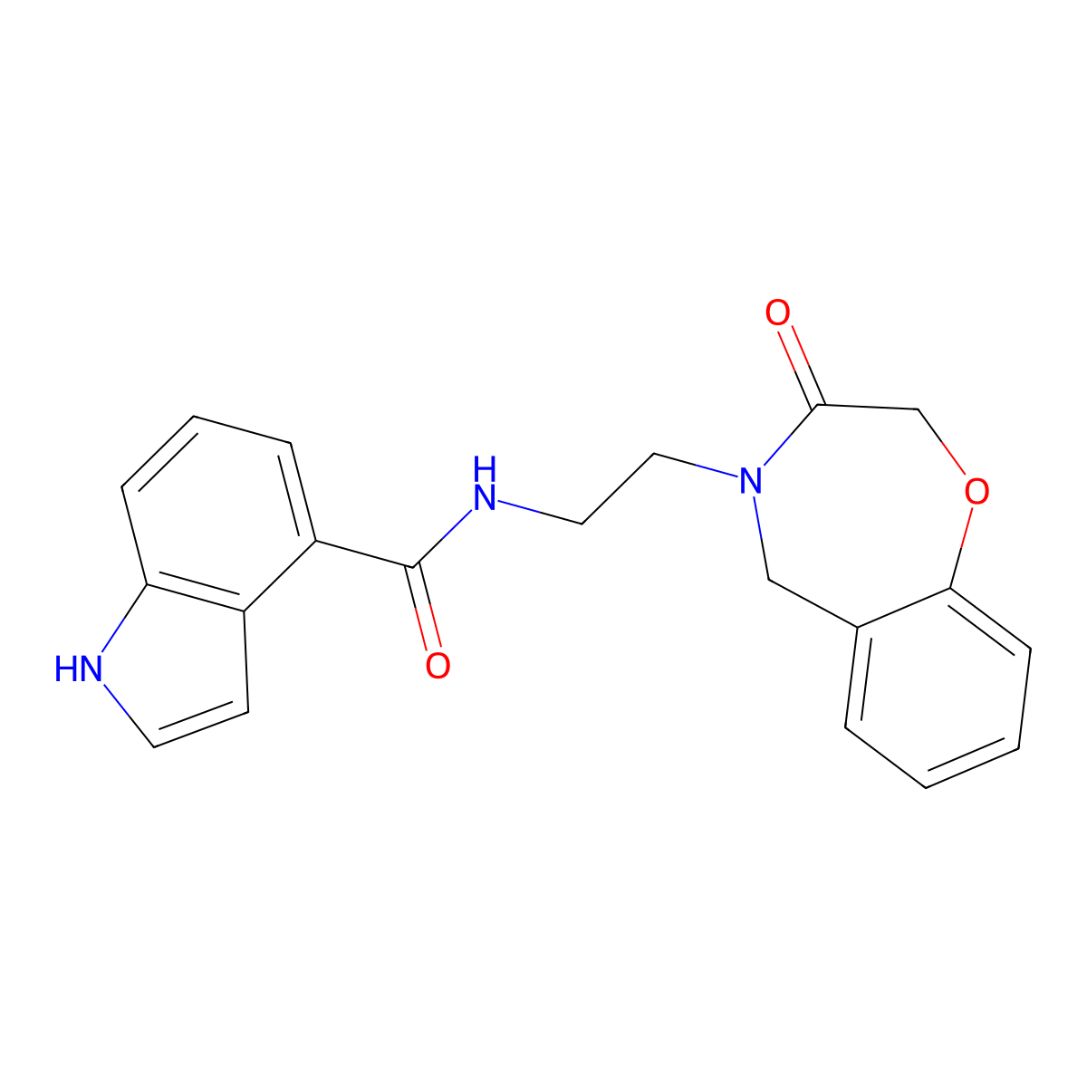 N-(2-(3-oxo-2,3-dihydrobenzo[f][1,4]oxazepin-4(5H)-yl)ethyl)-1H-indole-4-carboxamide molecular structure, CAS 1903844-04-1
