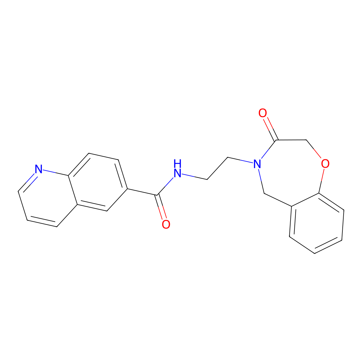N-(2-(3-oxo-2,3-dihydrobenzo[f][1,4]oxazepin-4(5H)-yl)ethyl)quinoline-6-carboxamide molecular structure, CAS 1903844-14-3