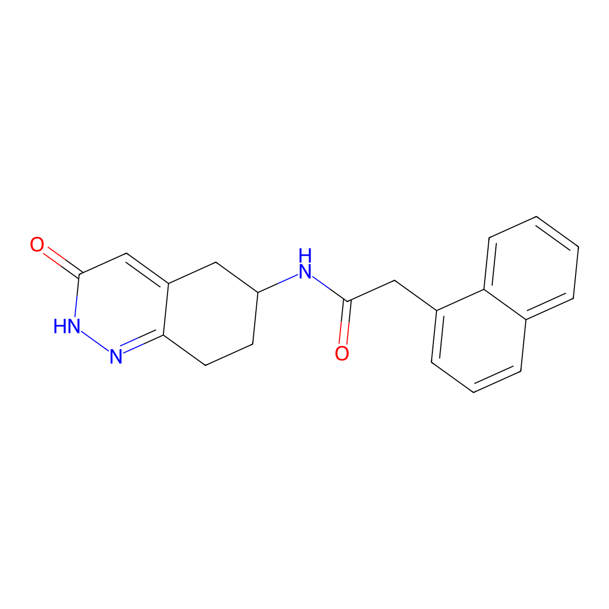 2-(naphthalen-1-yl)-N-(3-oxo-2,3,5,6,7,8-hexahydrocinnolin-6-yl)acetamide molecular structure, CAS 1903844-84-7