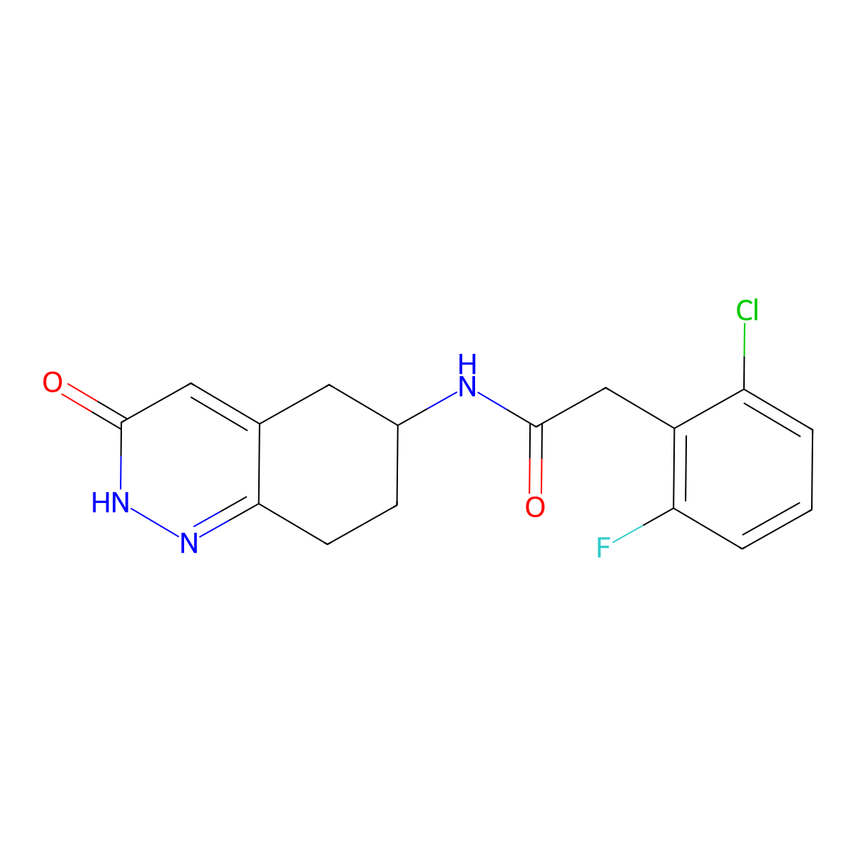 2-(2-chloro-6-fluorophenyl)-N-(3-oxo-2,3,5,6,7,8-hexahydrocinnolin-6-yl)acetamide molecular structure, CAS 1903845-13-5