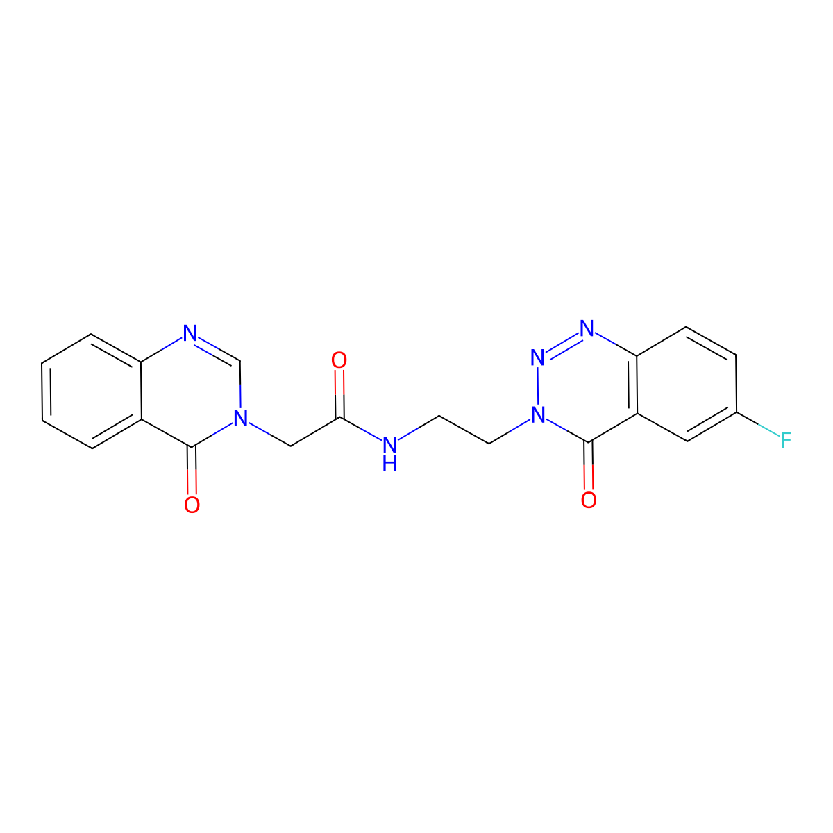 N-(2-(6-fluoro-4-oxobenzo[d][1,2,3]triazin-3(4H)-yl)ethyl)-2-(4-oxoquinazolin-3(4H)-yl)acetamide molecular structure, CAS 1903846-10-5