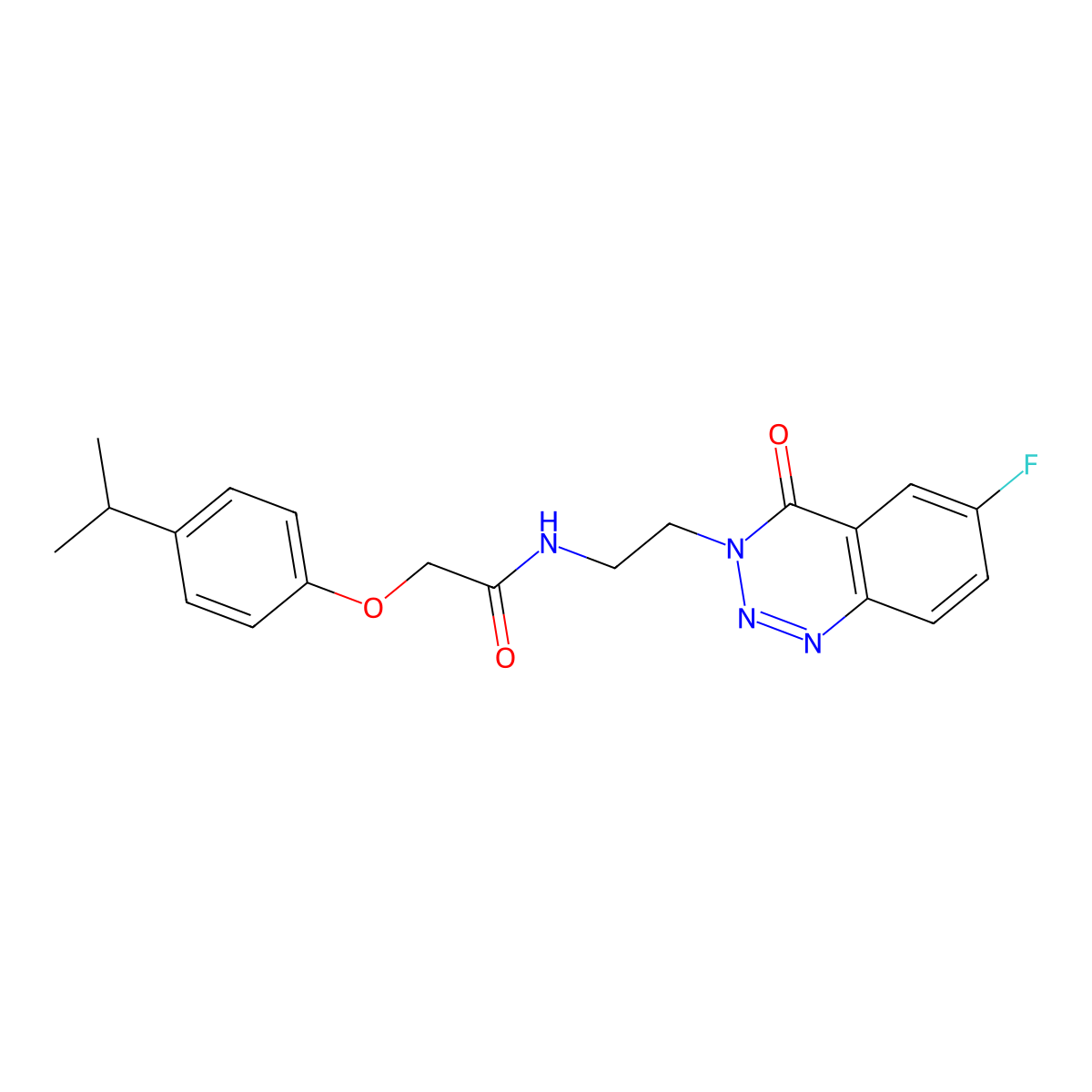 N-(2-(6-fluoro-4-oxobenzo[d][1,2,3]triazin-3(4H)-yl)ethyl)-2-(4-isopropylphenoxy)acetamide molecular structure, CAS 1903846-16-1