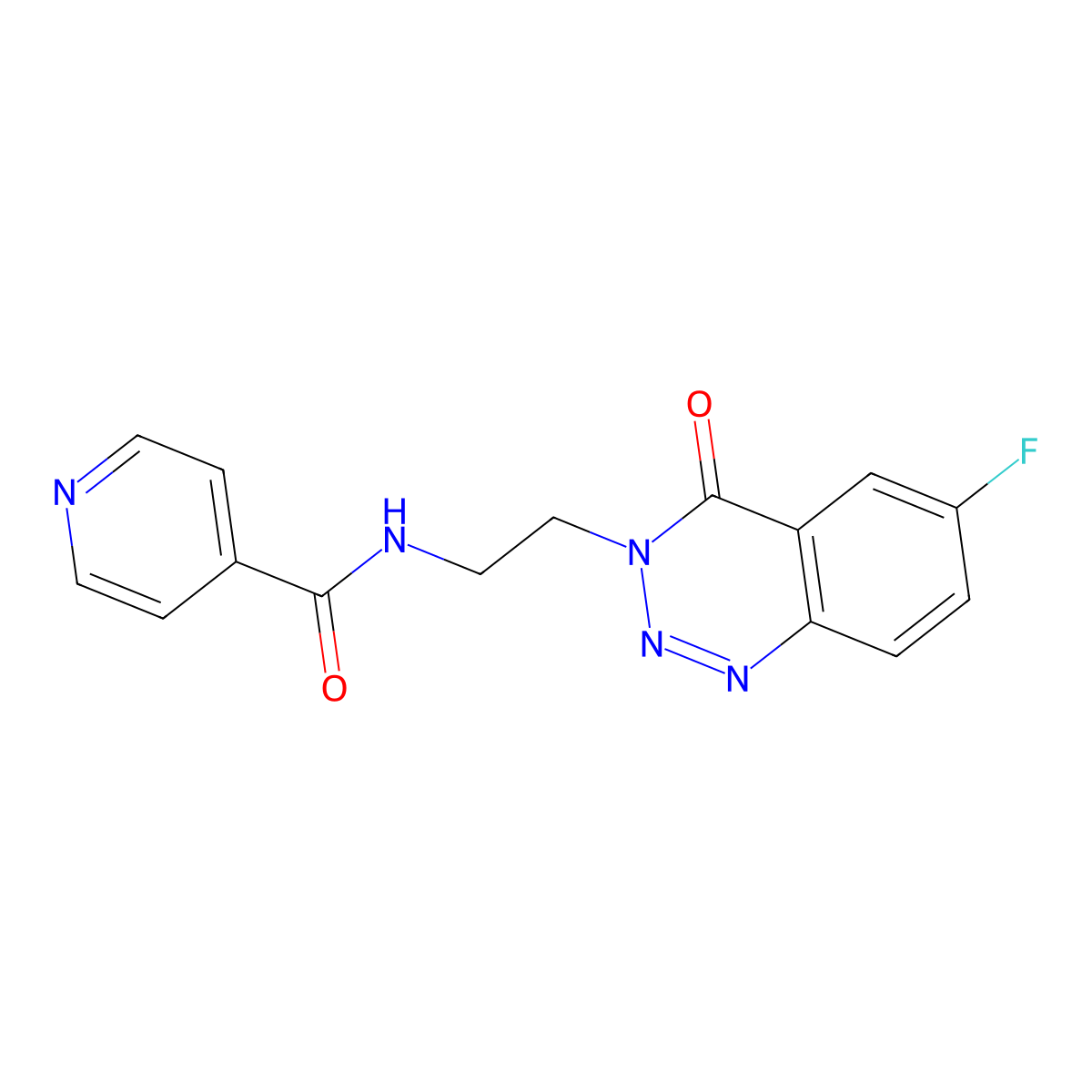 N-(2-(6-fluoro-4-oxobenzo[d][1,2,3]triazin-3(4H)-yl)ethyl)isonicotinamide molecular structure, CAS 1903846-39-8