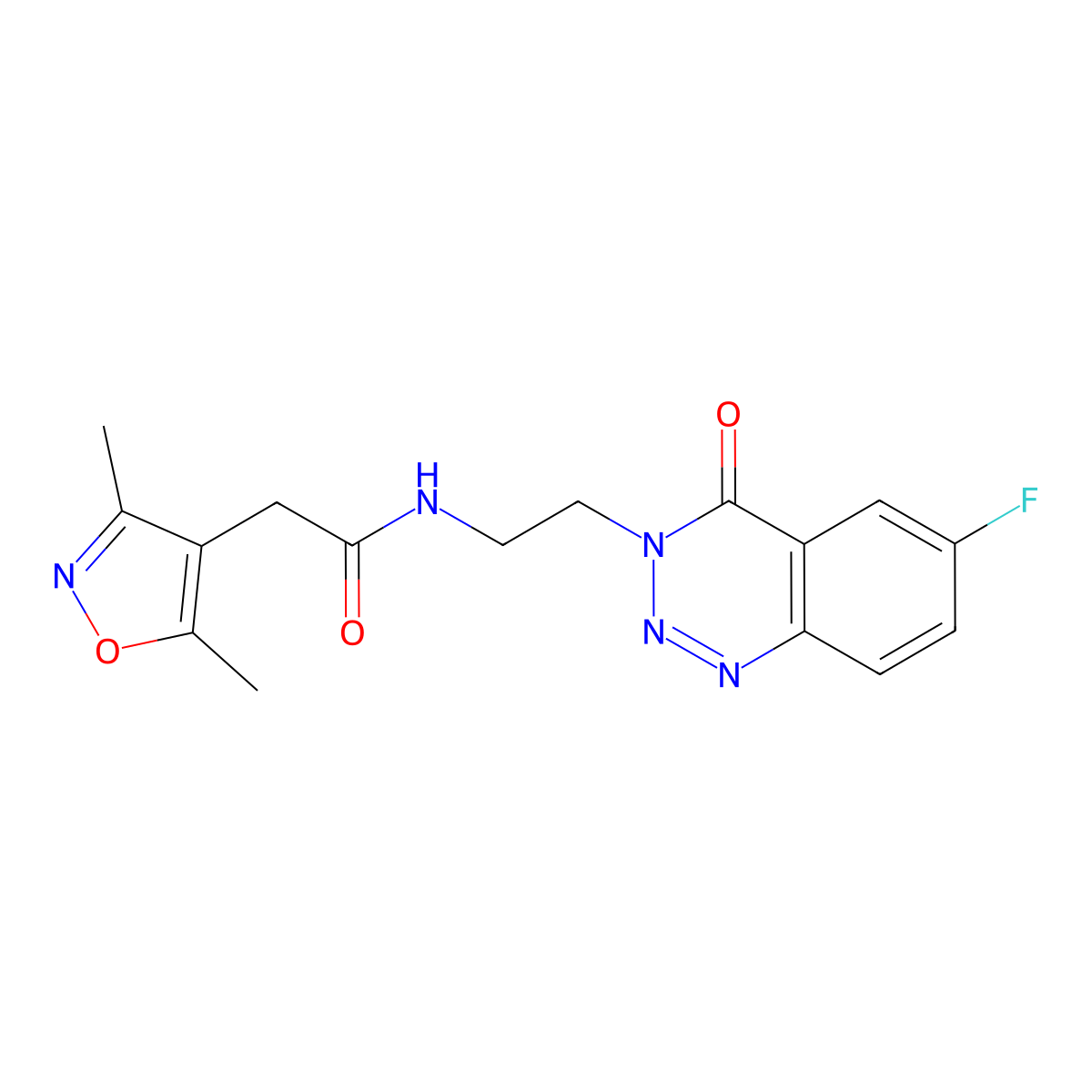 2-(3,5-dimethylisoxazol-4-yl)-N-(2-(6-fluoro-4-oxobenzo[d][1,2,3]triazin-3(4H)-yl)ethyl)acetamide molecular structure, CAS 1903846-56-9