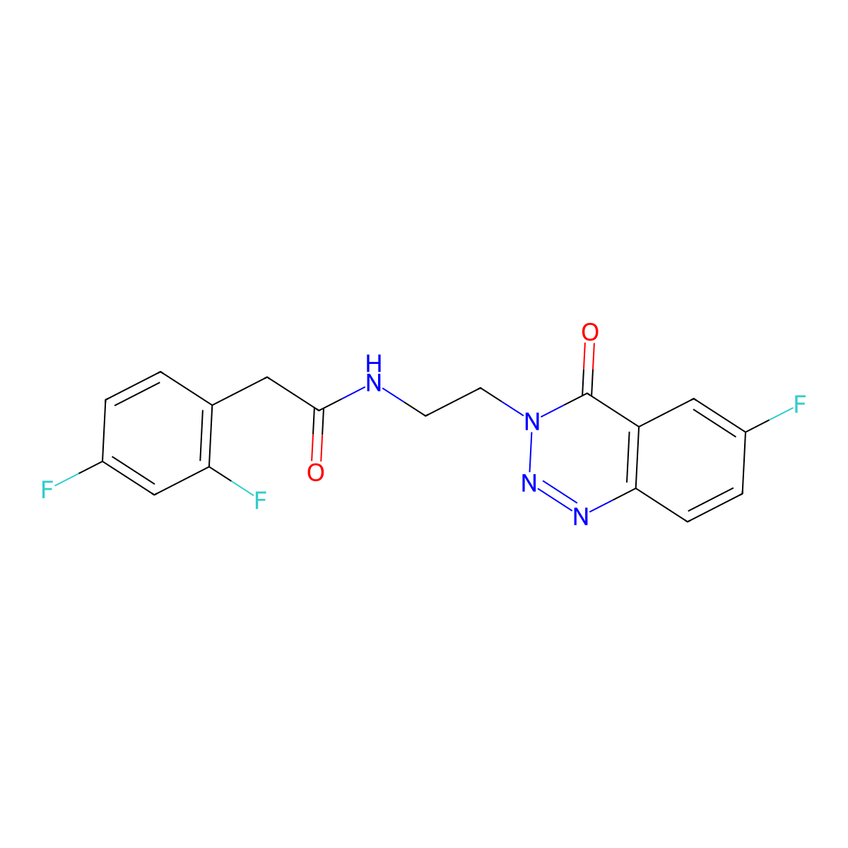 2-(2,4-difluorophenyl)-N-(2-(6-fluoro-4-oxobenzo[d][1,2,3]triazin-3(4H)-yl)ethyl)acetamide molecular structure, CAS 1903846-79-6