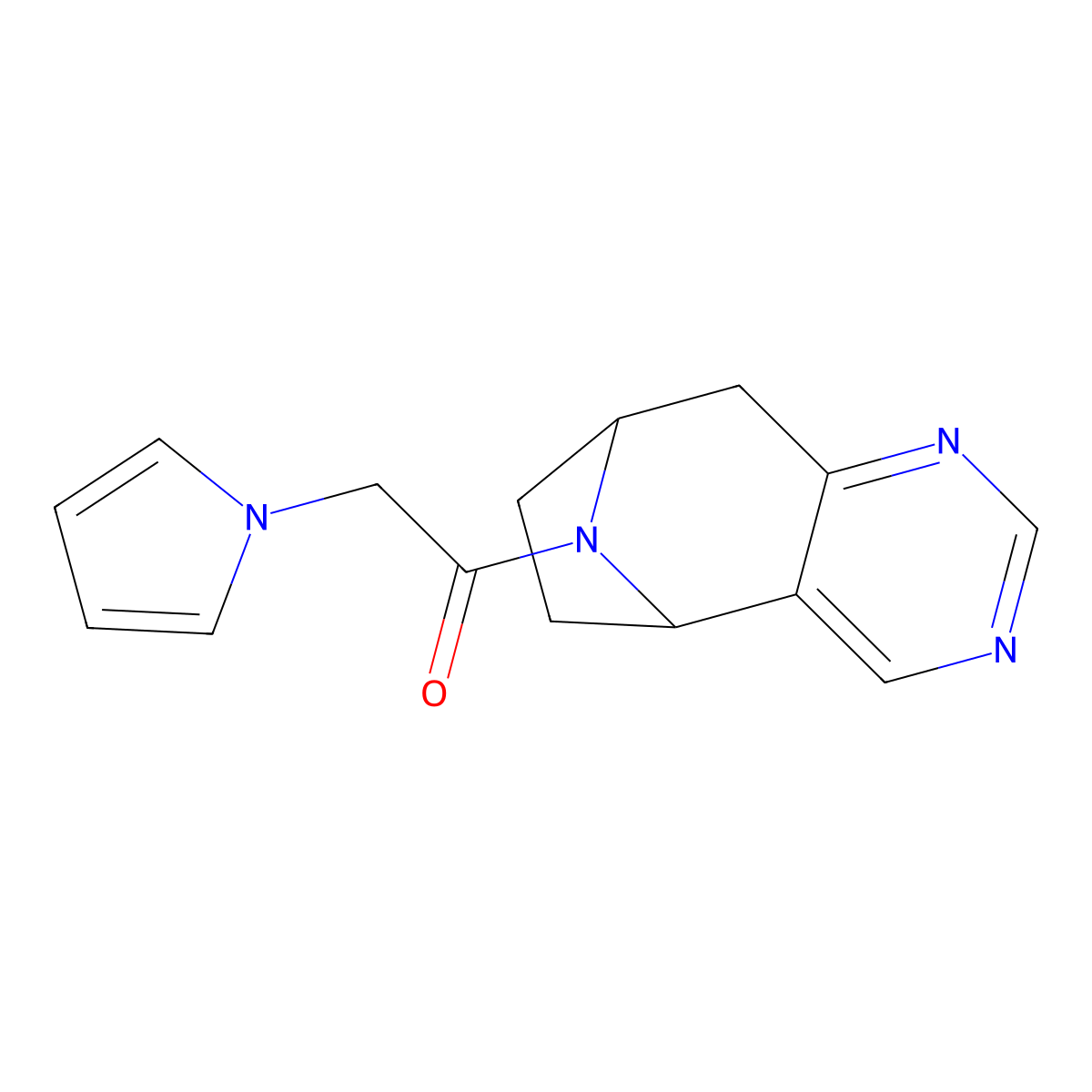 2-(1H-pyrrol-1-yl)-1-{4,6,12-triazatricyclo[7.2.1.0^{2,7}]dodeca-2(7),3,5-trien-12-yl}ethan-1-one molecular structure, CAS 1903847-86-8