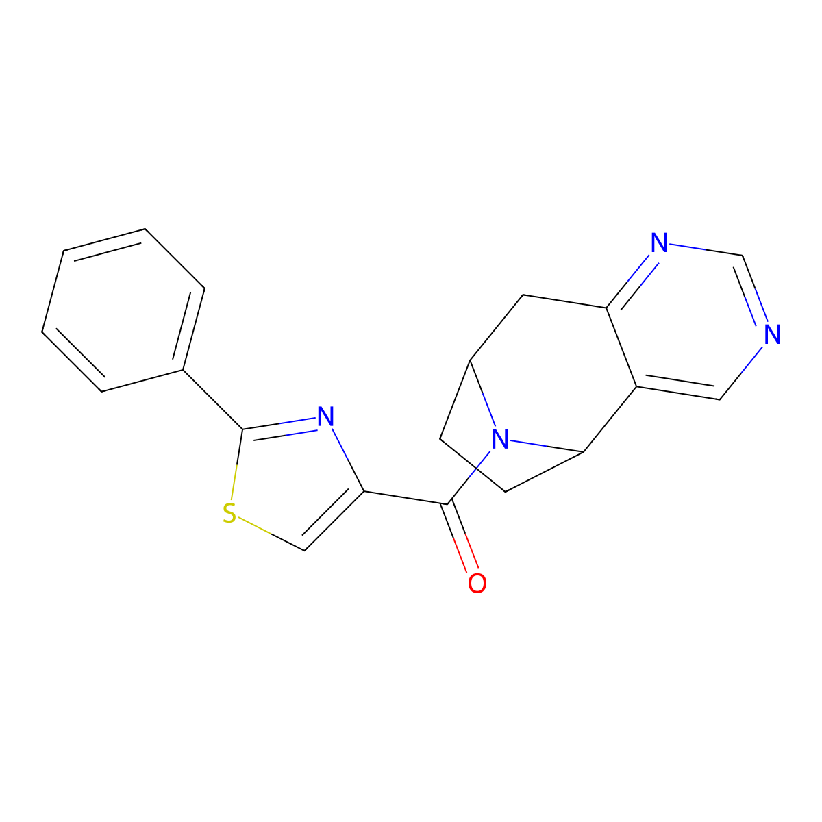 12-(2-Phenyl-1,3-thiazole-4-carbonyl)-4,6,12-triazatricyclo[7.2.1.0^{2,7}]dodeca-2(7),3,5-triene molecular structure, CAS 1903848-34-9