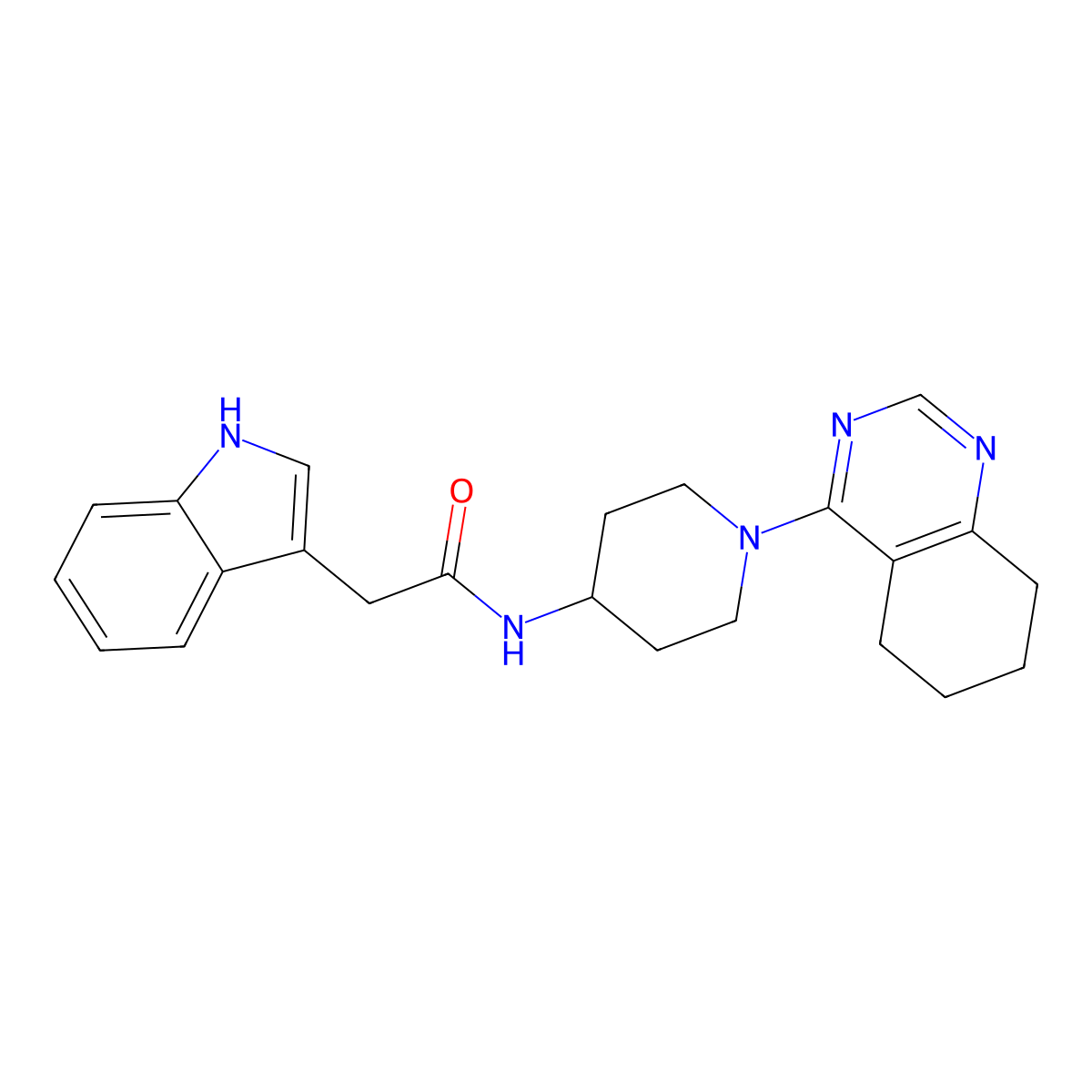 2-(1H-indol-3-yl)-N-[1-(5,6,7,8-tetrahydroquinazolin-4-yl)piperidin-4-yl]acetamide molecular structure, CAS 1903849-75-1