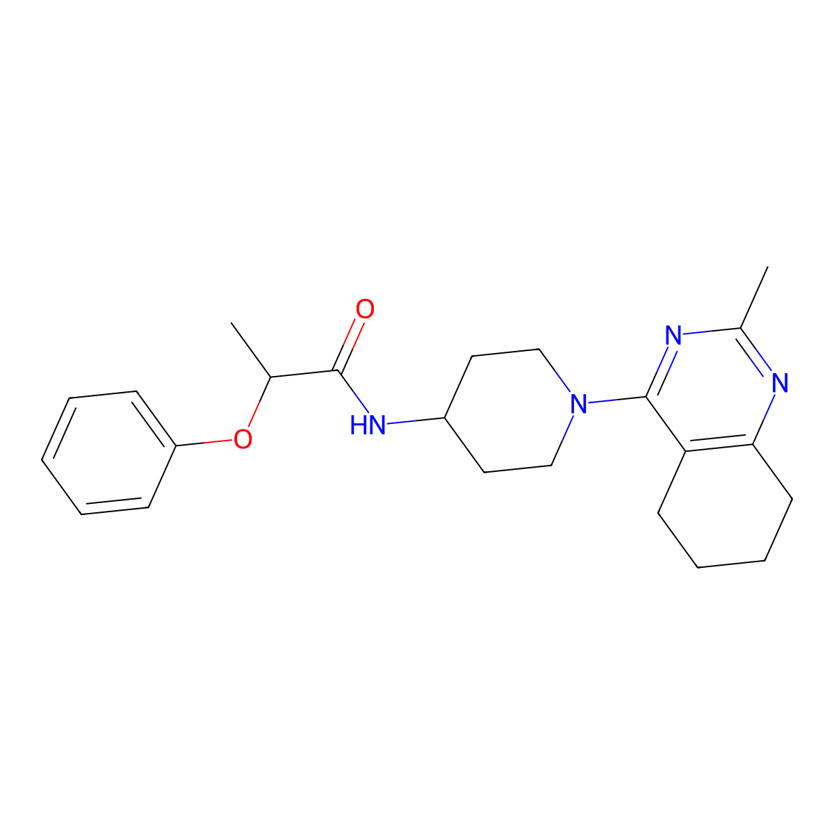 N-[1-(2-methyl-5,6,7,8-tetrahydroquinazolin-4-yl)piperidin-4-yl]-2-phenoxypropanamide molecular structure, CAS 1903850-12-3