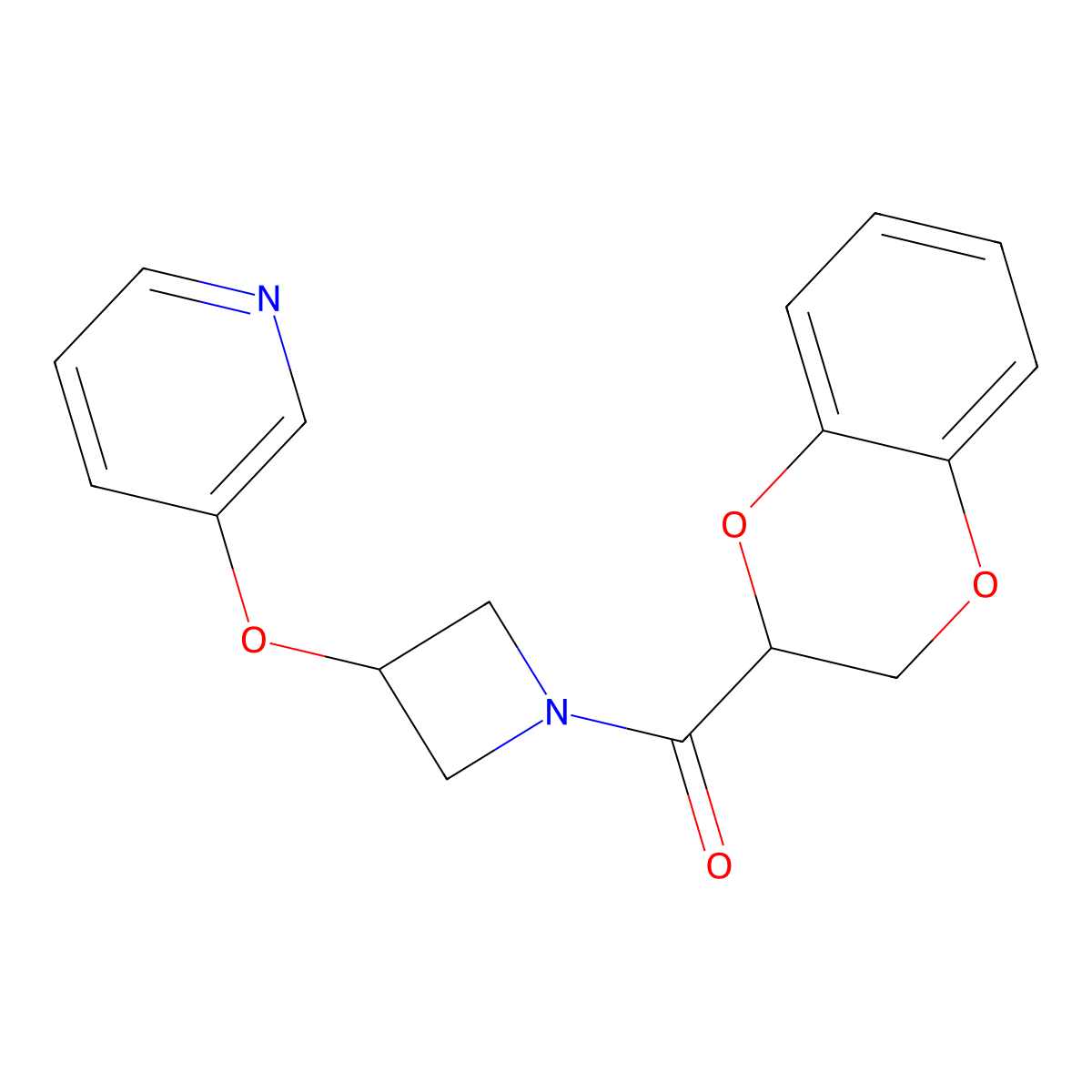 (2,3-Dihydrobenzo[b][1,4]dioxin-2-yl)(3-(pyridin-3-yloxy)azetidin-1-yl)methanone molecular structure, CAS 1903855-16-2