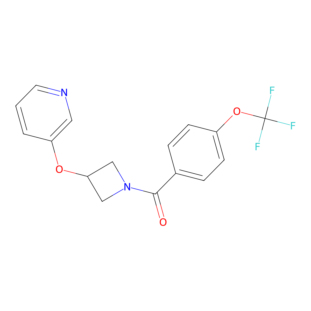 (3-(Pyridin-3-yloxy)azetidin-1-yl)(4-(trifluoromethoxy)phenyl)methanone molecular structure, CAS 1903855-23-1
