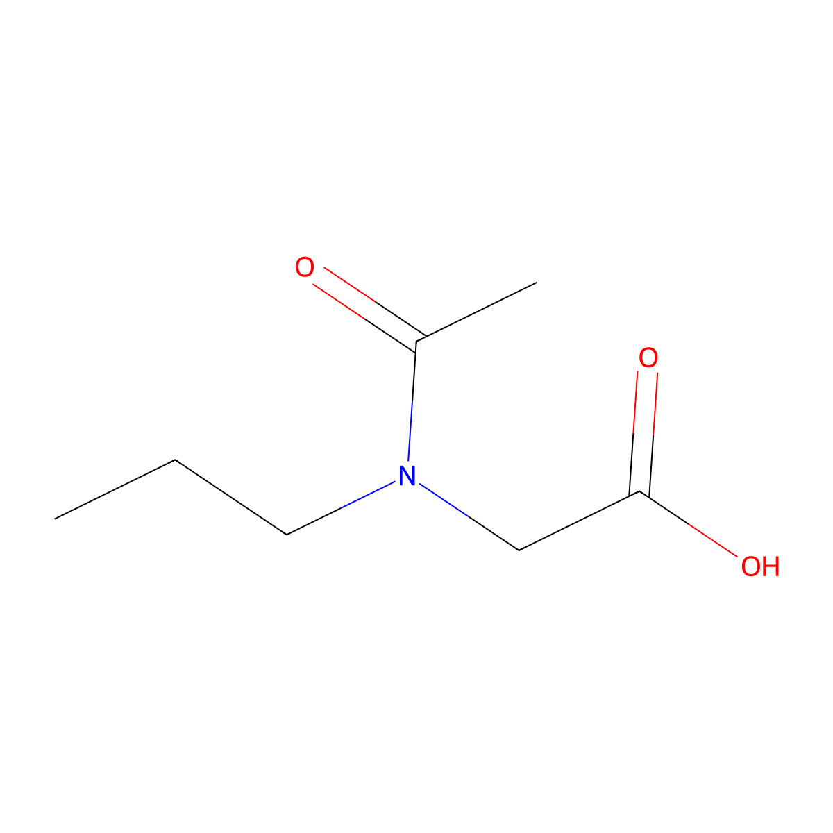2-(N-propylacetamido)acetic acid molecular structure, CAS 190387-86-1