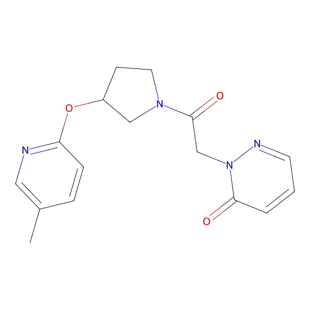 2-(2-(3-((5-methylpyridin-2-yl)oxy)pyrrolidin-1-yl)-2-oxoethyl)pyridazin-3(2H)-one molecular structure, CAS 1903870-11-0