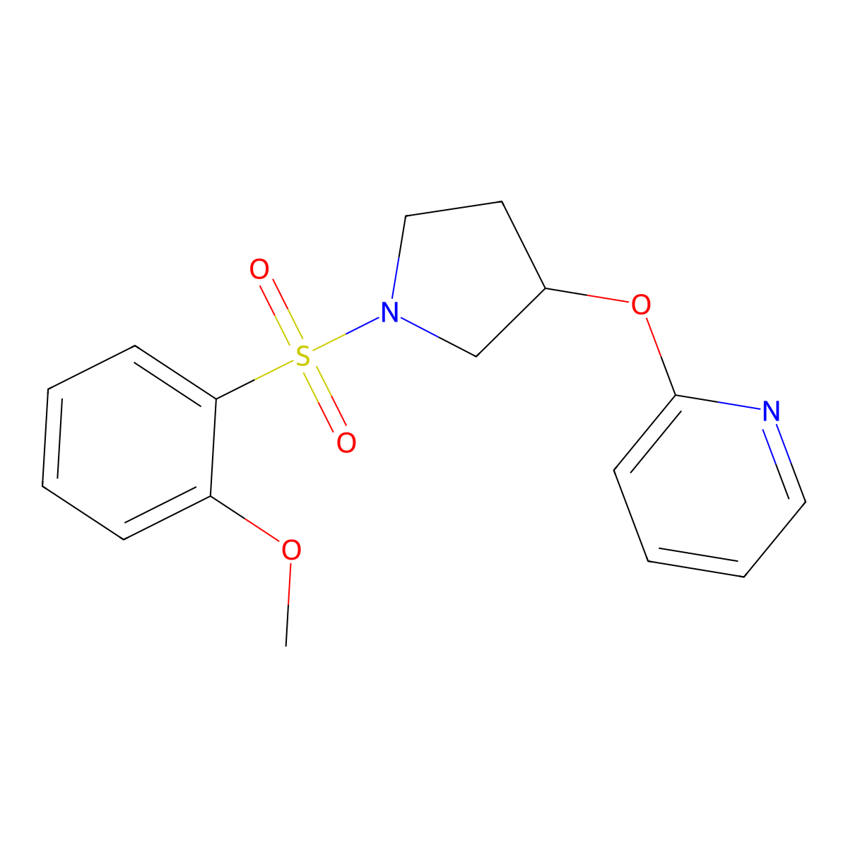 2-((1-((2-Methoxyphenyl)sulfonyl)pyrrolidin-3-yl)oxy)pyridine molecular structure, CAS 1903870-30-3