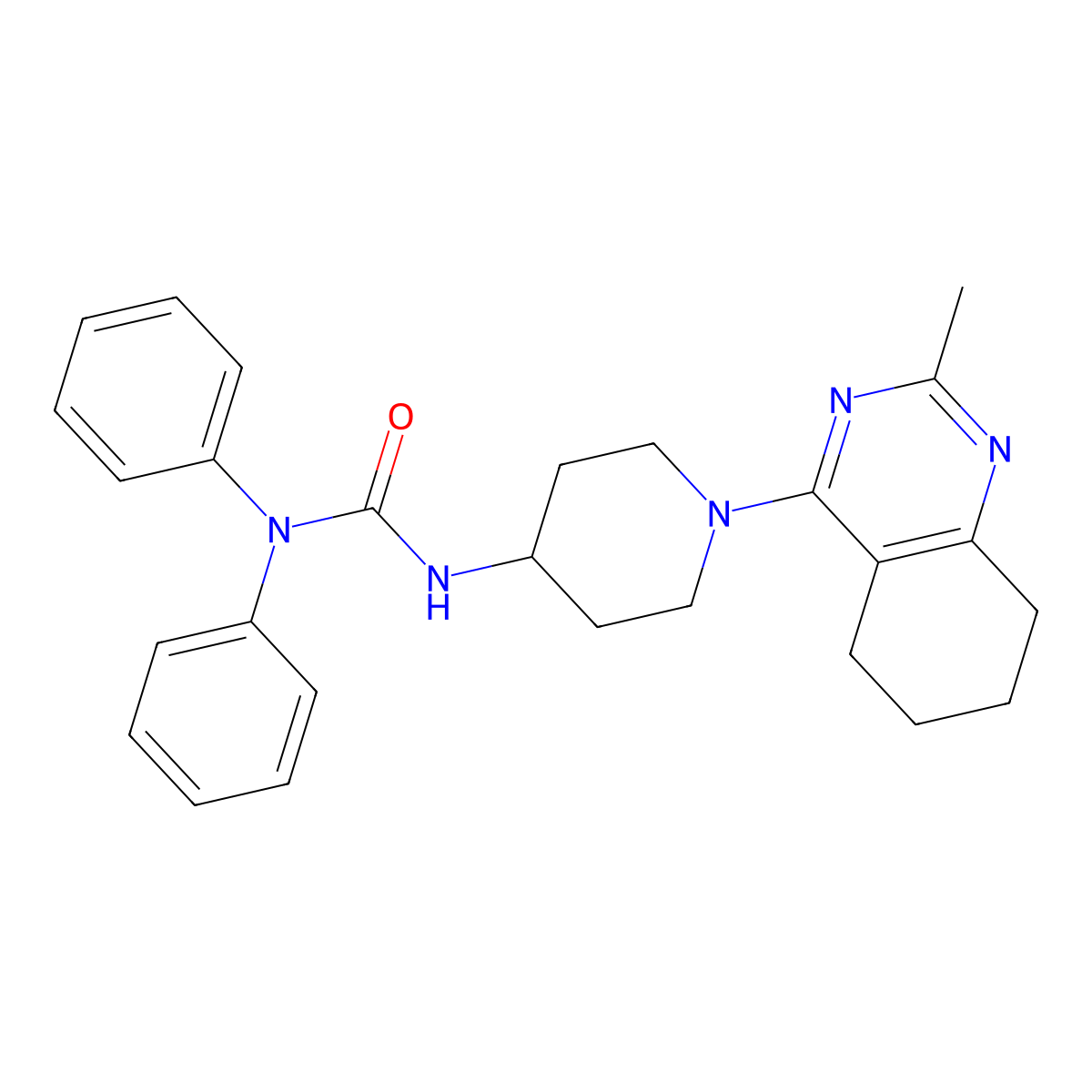 3-(1-(2-Methyl-5,6,7,8-tetrahydroquinazolin-4-yl)piperidin-4-yl)-1,1-diphenylurea molecular structure, CAS 1903873-87-9