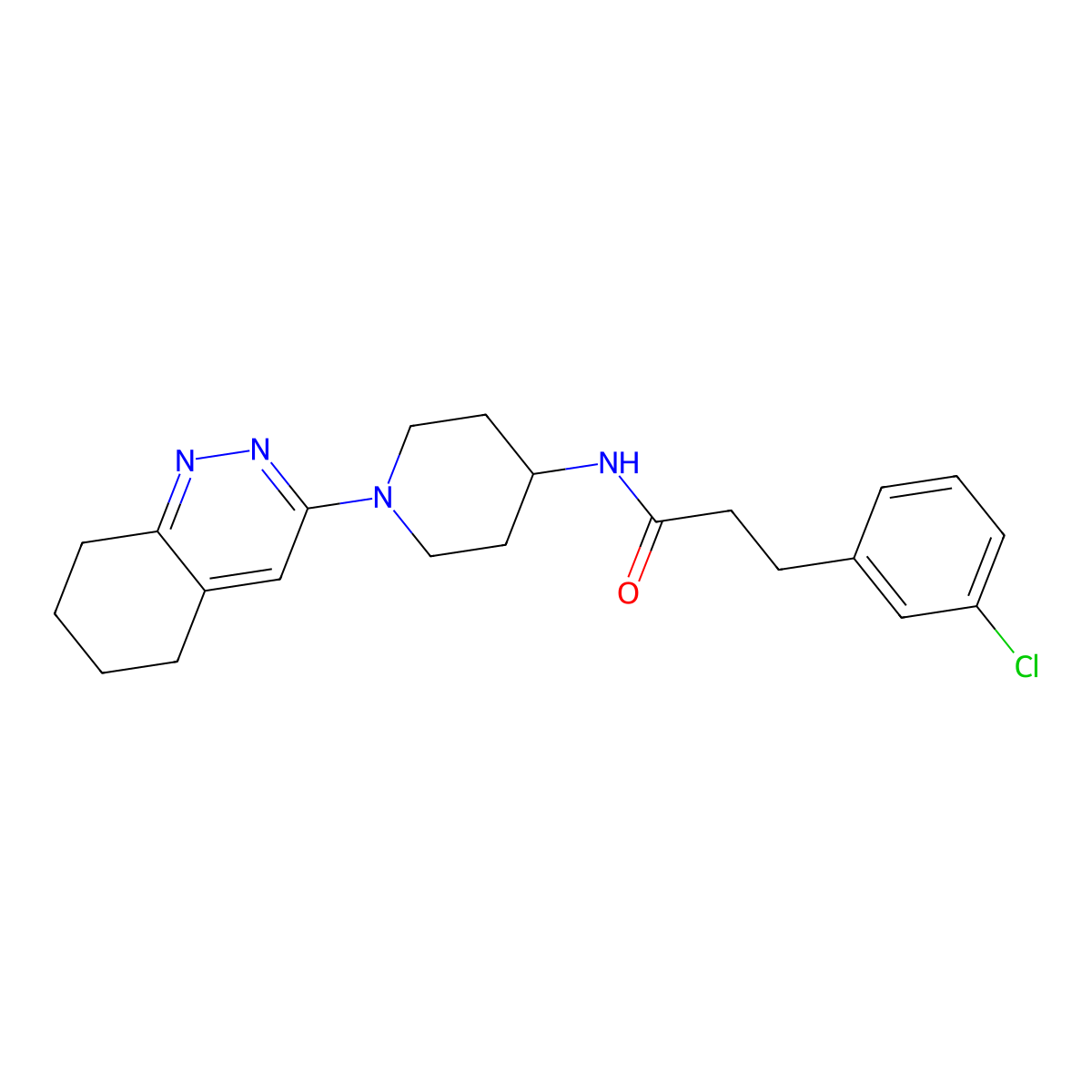 3-(3-chlorophenyl)-N-[1-(5,6,7,8-tetrahydrocinnolin-3-yl)piperidin-4-yl]propanamide molecular structure, CAS 1903878-67-0