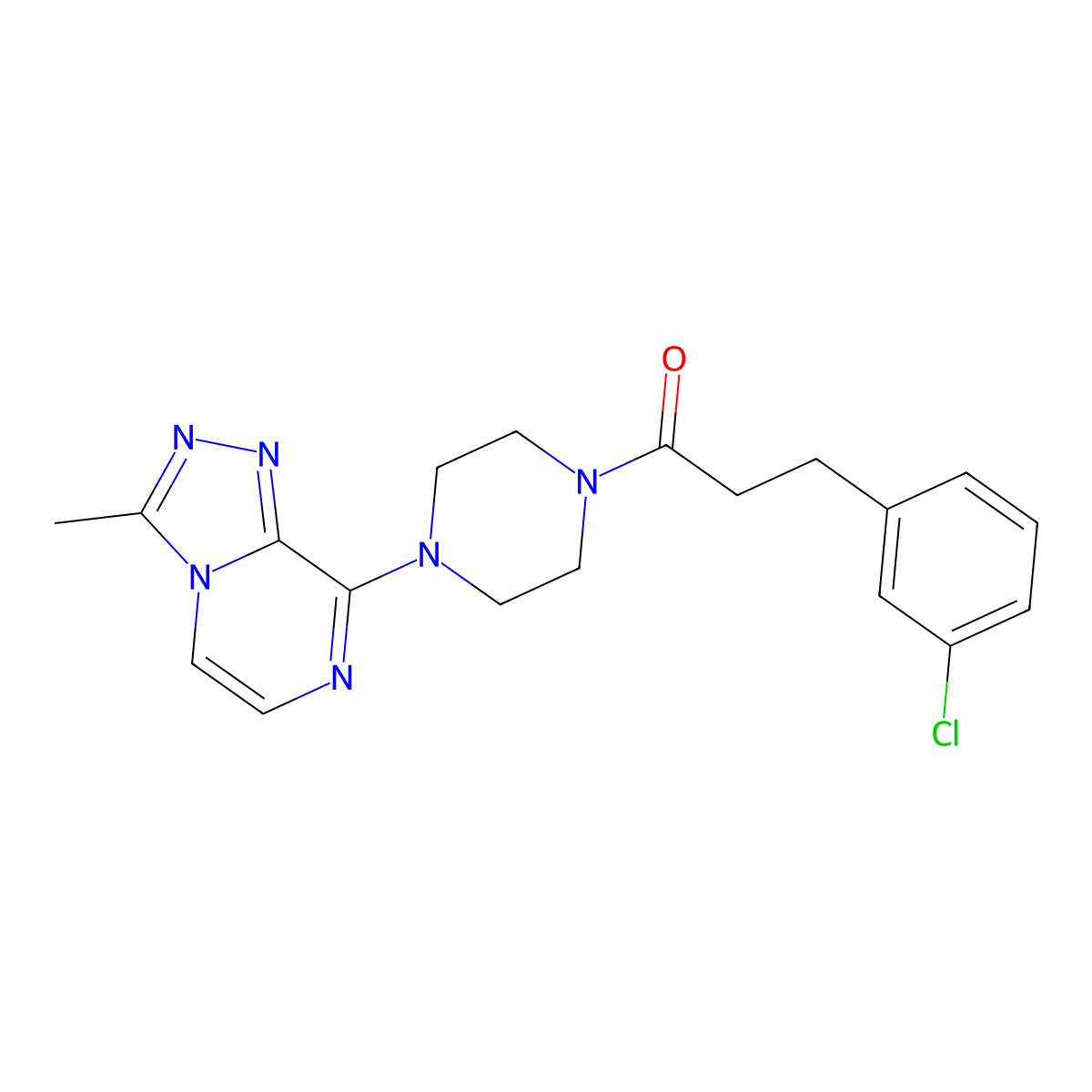 3-(3-Chlorophenyl)-1-(4-{3-methyl-[1,2,4]triazolo[4,3-a]pyrazin-8-yl}piperazin-1-yl)propan-1-one molecular structure, CAS 1903881-72-0