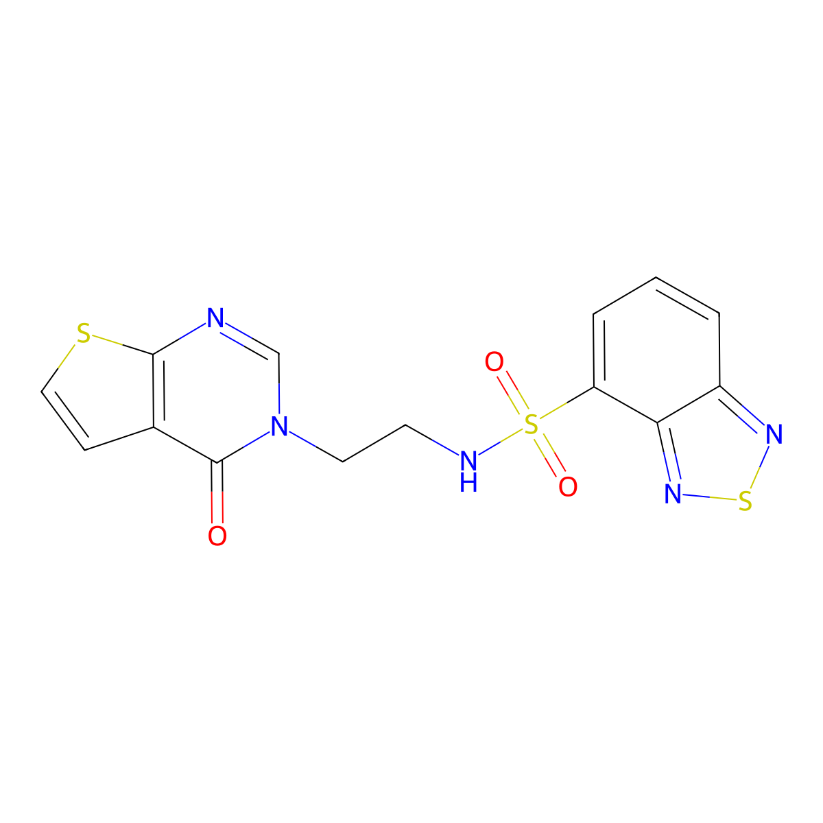 N-(2-(4-oxothieno[2,3-d]pyrimidin-3(4H)-yl)ethyl)benzo[c][1,2,5]thiadiazole-4-sulfonamide molecular structure, CAS 1903883-10-2