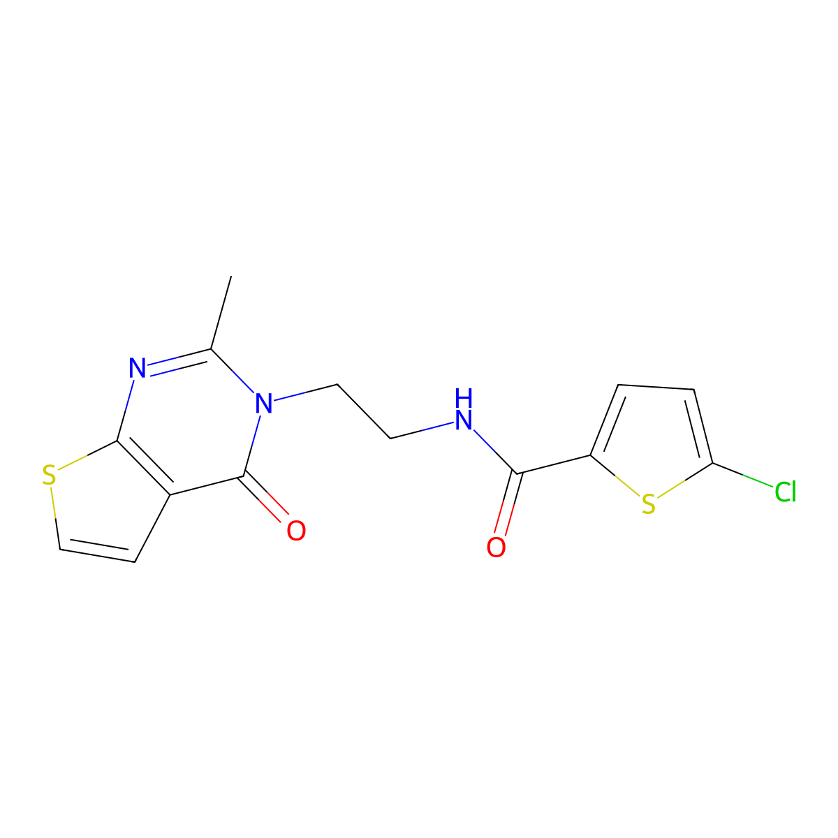 5-chloro-N-(2-(2-methyl-4-oxothieno[2,3-d]pyrimidin-3(4H)-yl)ethyl)thiophene-2-carboxamide molecular structure, CAS 1903883-78-2