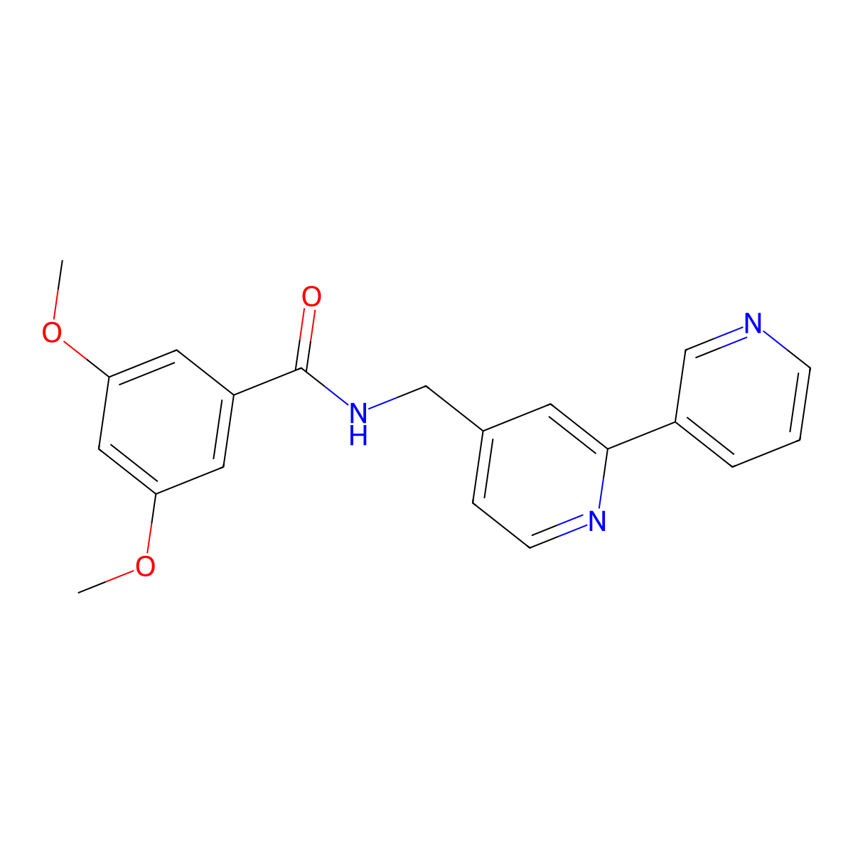 N-({[2,3'-bipyridine]-4-yl}methyl)-3,5-dimethoxybenzamide molecular structure, CAS 1903885-99-3