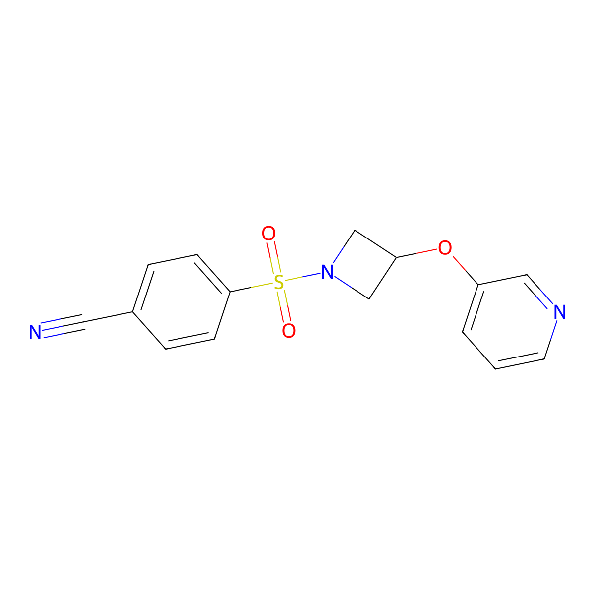 4-((3-(Pyridin-3-yloxy)azetidin-1-yl)sulfonyl)benzonitrile molecular structure, CAS 1903891-19-9