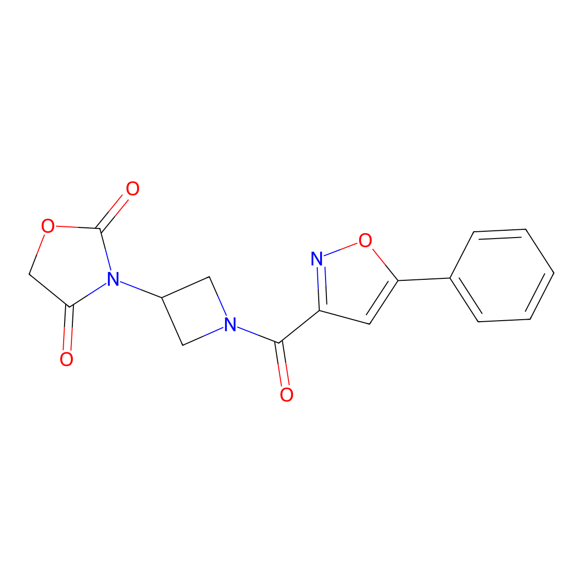 3-(1-(5-Phenylisoxazole-3-carbonyl)azetidin-3-yl)oxazolidine-2,4-dione molecular structure, CAS 1903891-32-6