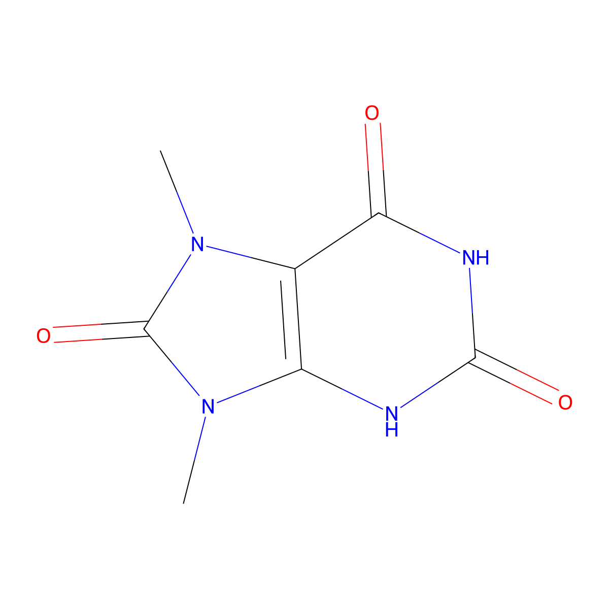 7,9-Dihydro-7,9-dimethyl-1H-purine-2,6,8(3H)-trione molecular structure, CAS 19039-41-9