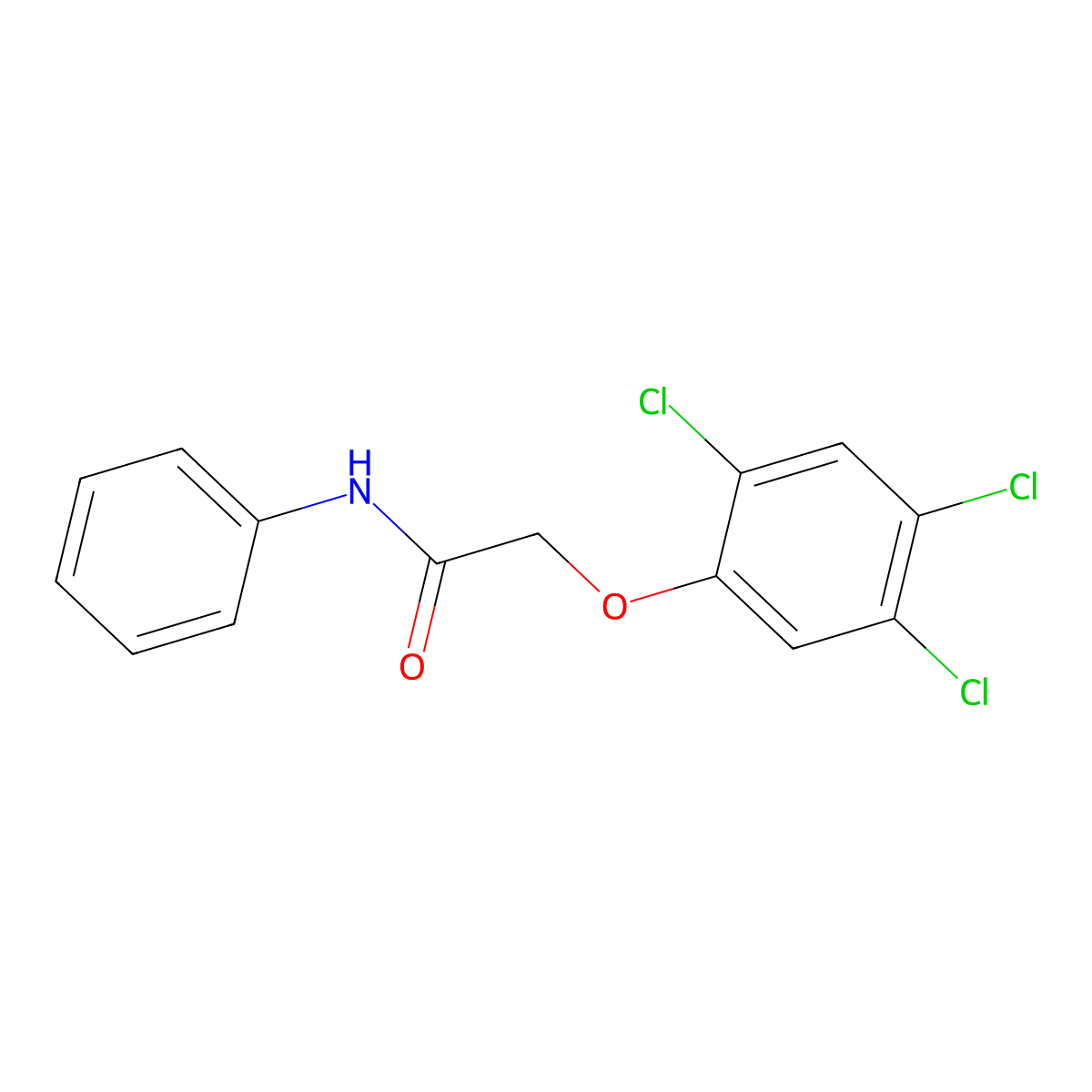 N-phenyl-2-(2,4,5-trichlorophenoxy)acetamide molecular structure, CAS 19039-77-1
