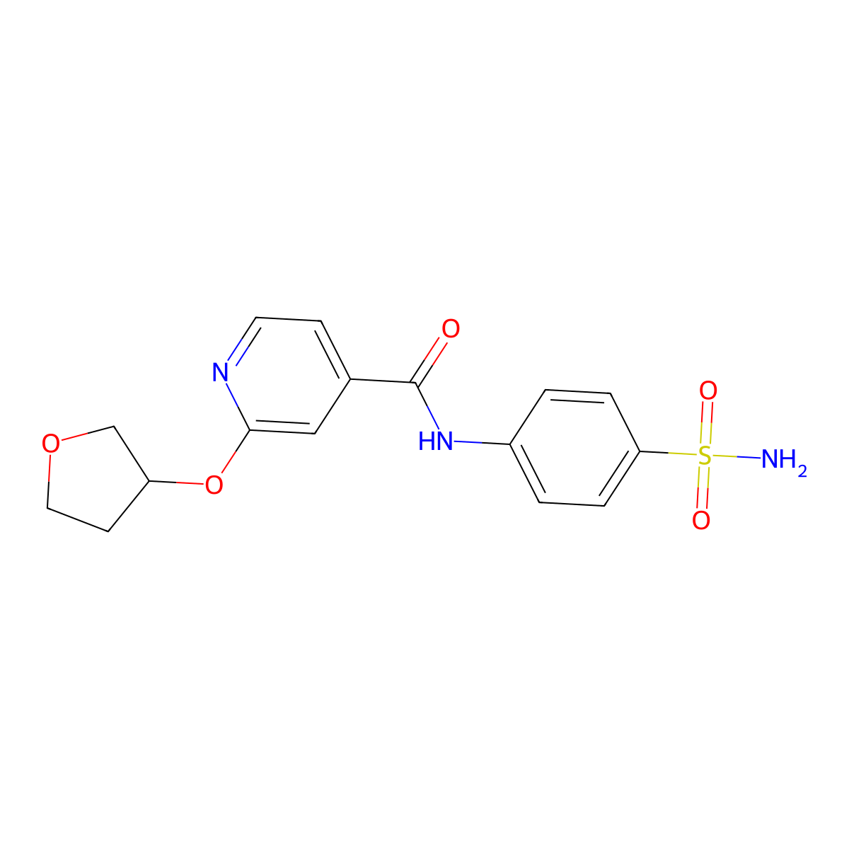 N-(4-sulfamoylphenyl)-2-((tetrahydrofuran-3-yl)oxy)isonicotinamide molecular structure, CAS 1903910-59-7