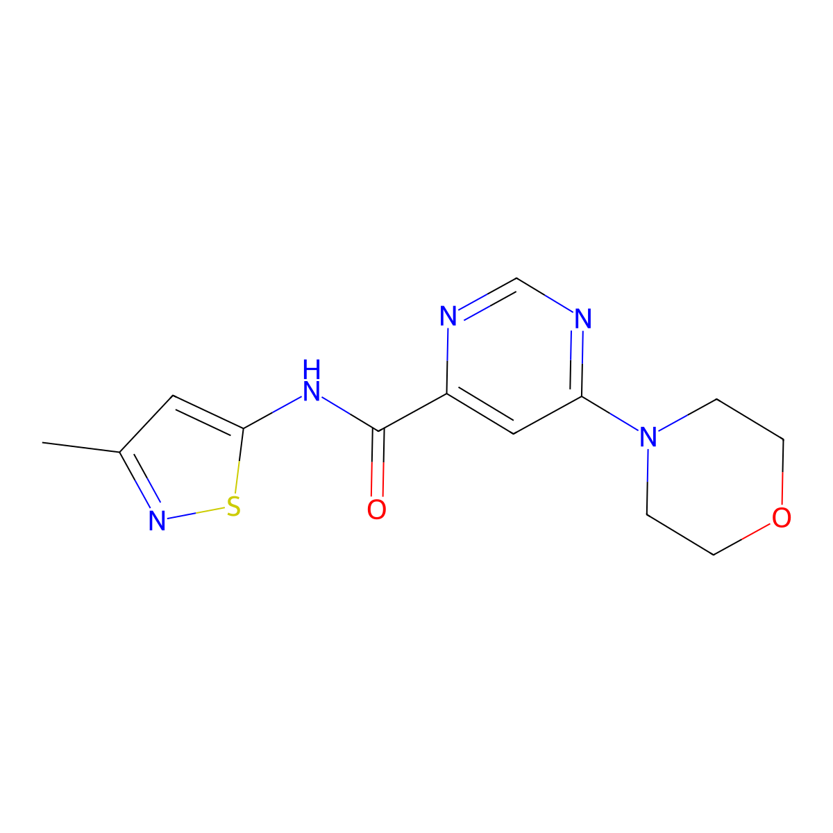 N-(3-methylisothiazol-5-yl)-6-morpholinopyrimidine-4-carboxamide molecular structure, CAS 1903912-76-4
