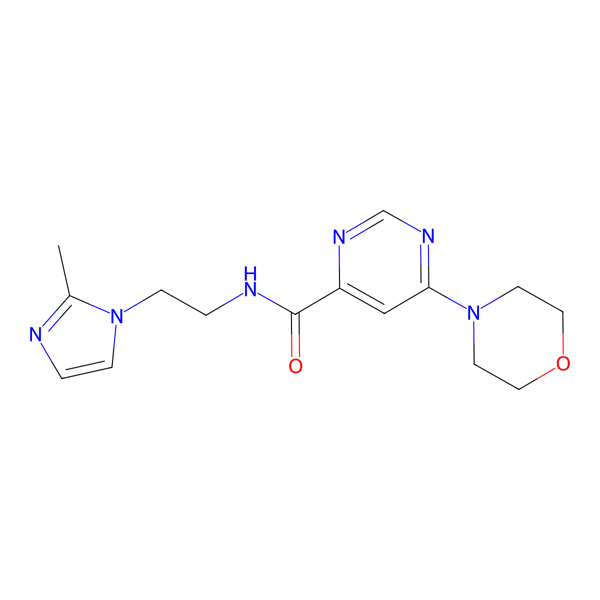 N-(2-(2-methyl-1H-imidazol-1-yl)ethyl)-6-morpholinopyrimidine-4-carboxamide molecular structure, CAS 1903912-99-1