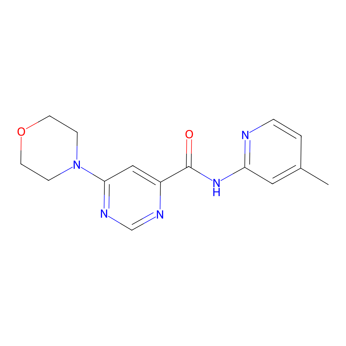 N-(4-methylpyridin-2-yl)-6-morpholinopyrimidine-4-carboxamide molecular structure, CAS 1903913-12-1