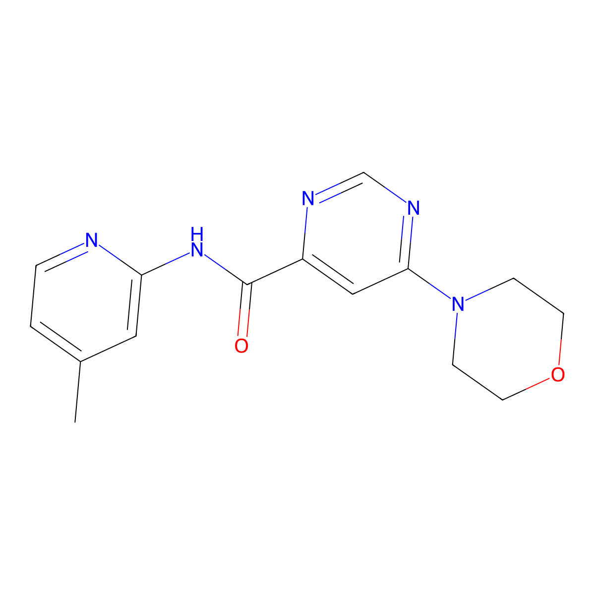 N-(4-methylpyridin-2-yl)-6-morpholinopyrimidine-4-carboxamide molecular structure, CAS 1903913-12-1