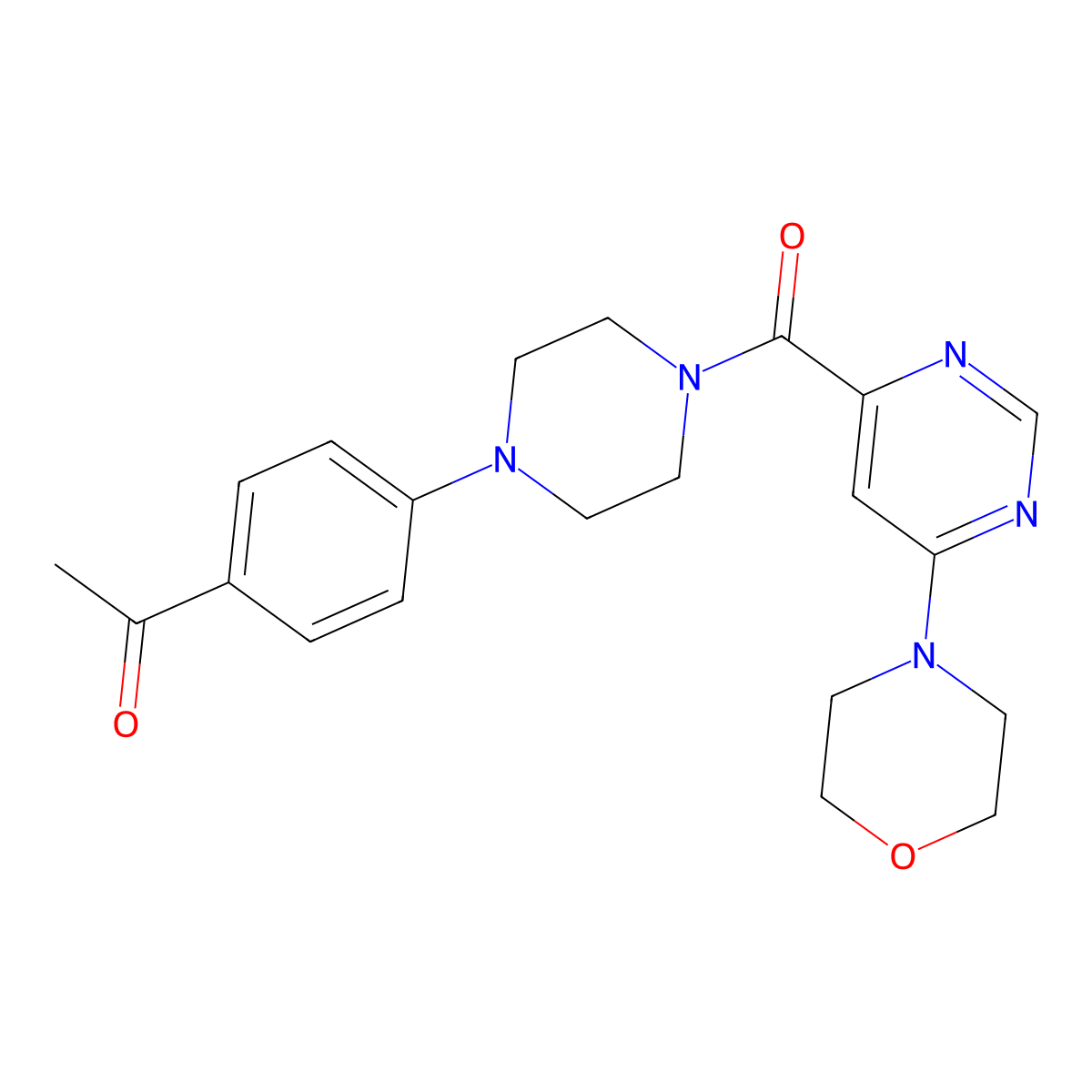 1-(4-(4-(6-Morpholinopyrimidine-4-carbonyl)piperazin-1-yl)phenyl)ethanone molecular structure, CAS 1903913-24-5
