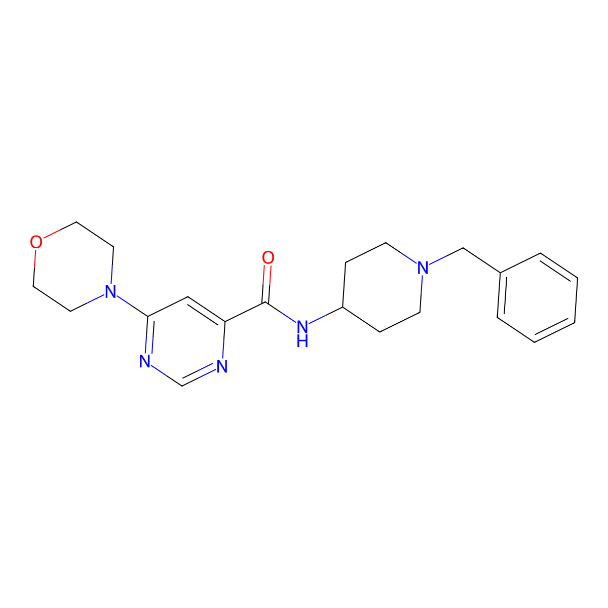 N-(1-benzylpiperidin-4-yl)-6-morpholinopyrimidine-4-carboxamide molecular structure, CAS 1903914-17-9