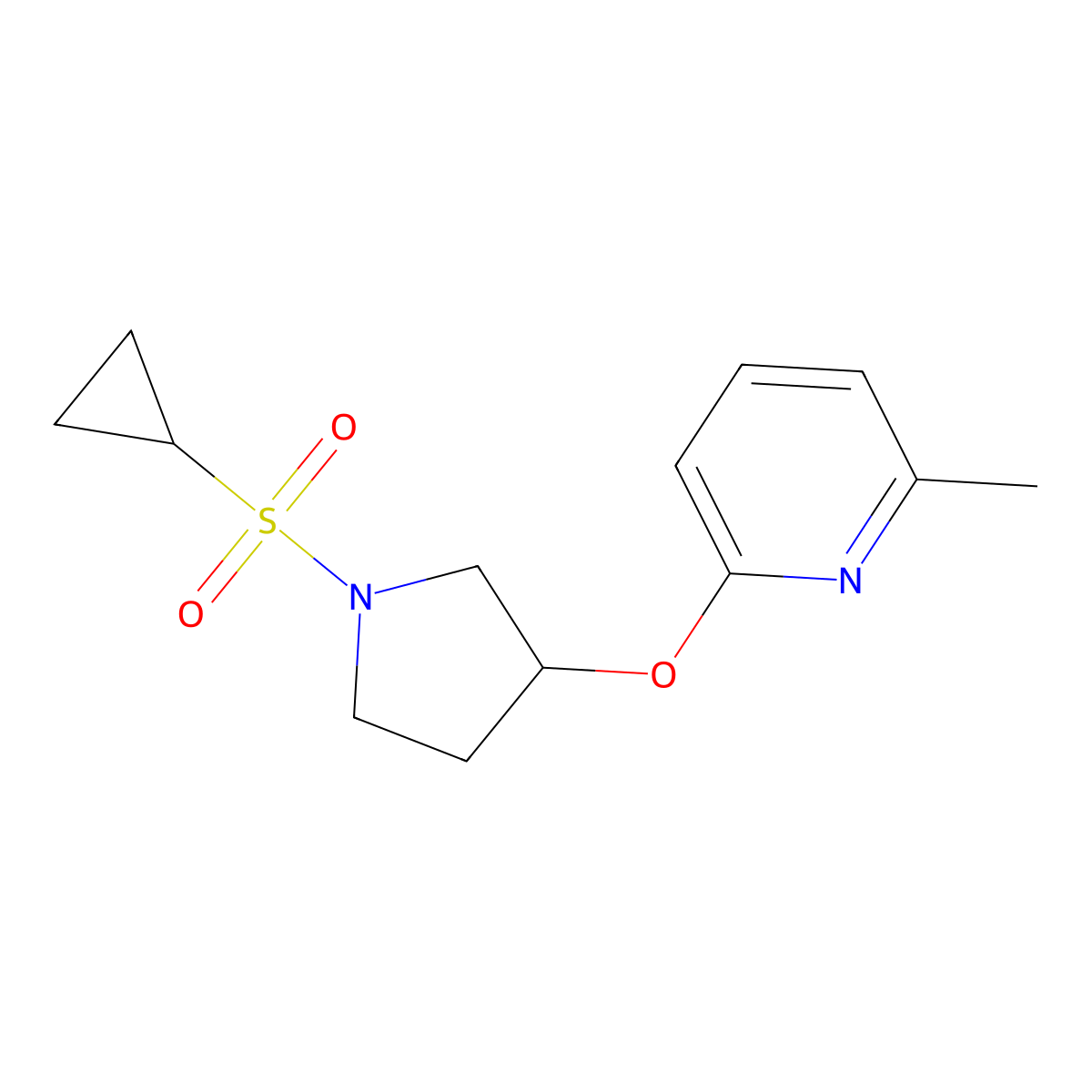 2-((1-(Cyclopropylsulfonyl)pyrrolidin-3-yl)oxy)-6-methylpyridine molecular structure, CAS 1903918-20-6