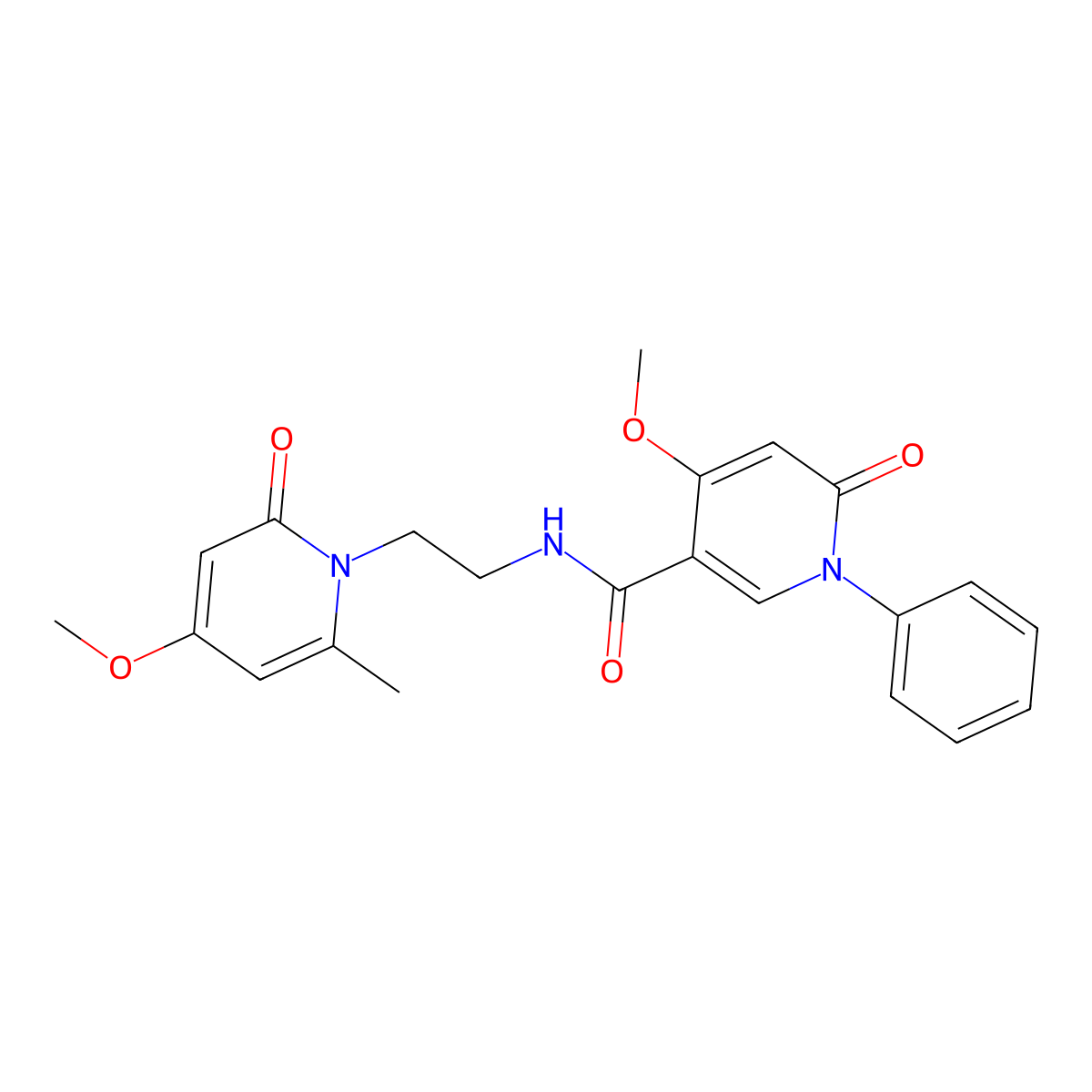 4-methoxy-N-(2-(4-methoxy-6-methyl-2-oxopyridin-1(2H)-yl)ethyl)-6-oxo-1-phenyl-1,6-dihydropyridine-3-carboxamide molecular structure, CAS 1903928-48-2
