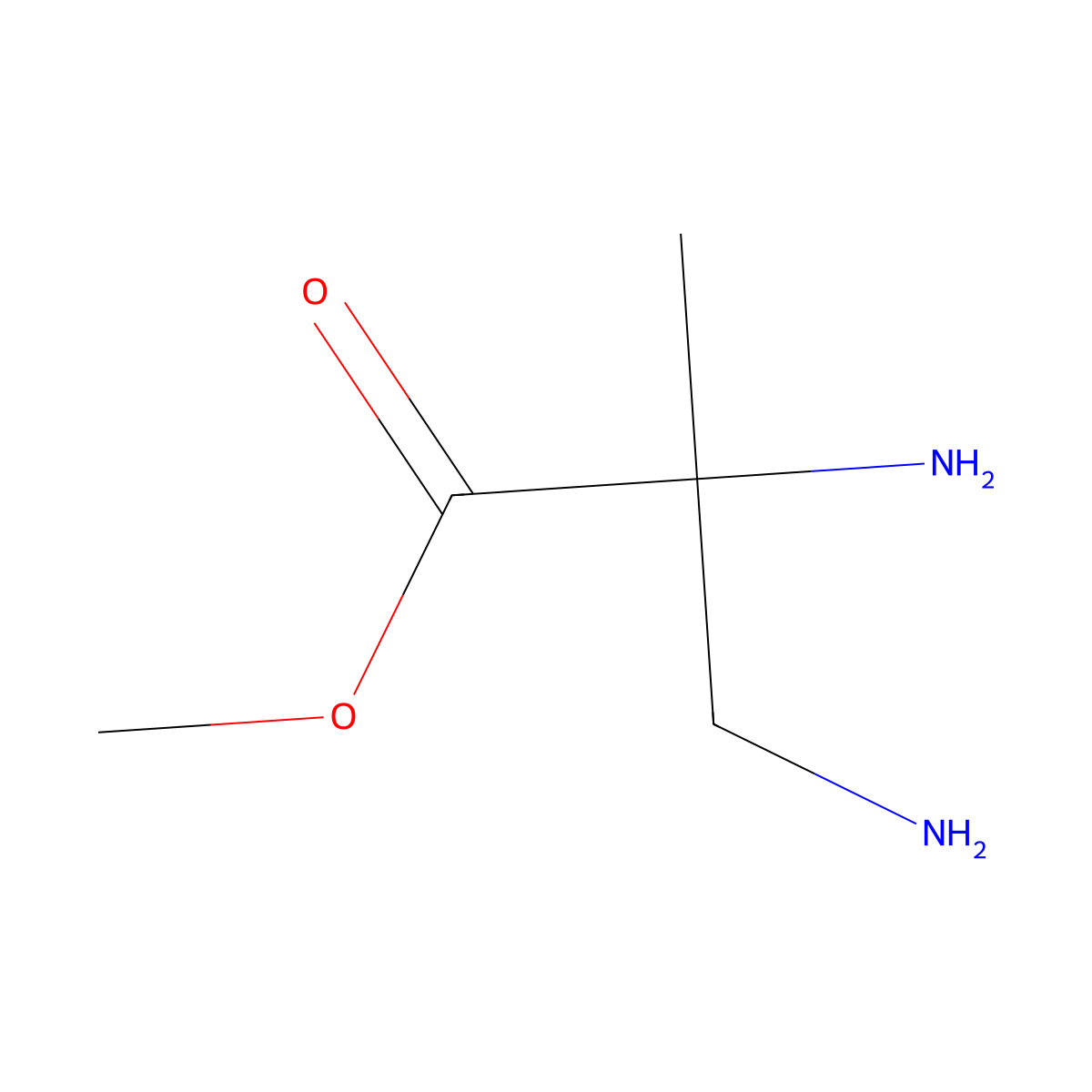 methyl (2S)-2,3-diamino-2-methylpropanoate molecular structure, CAS 190393-73-8