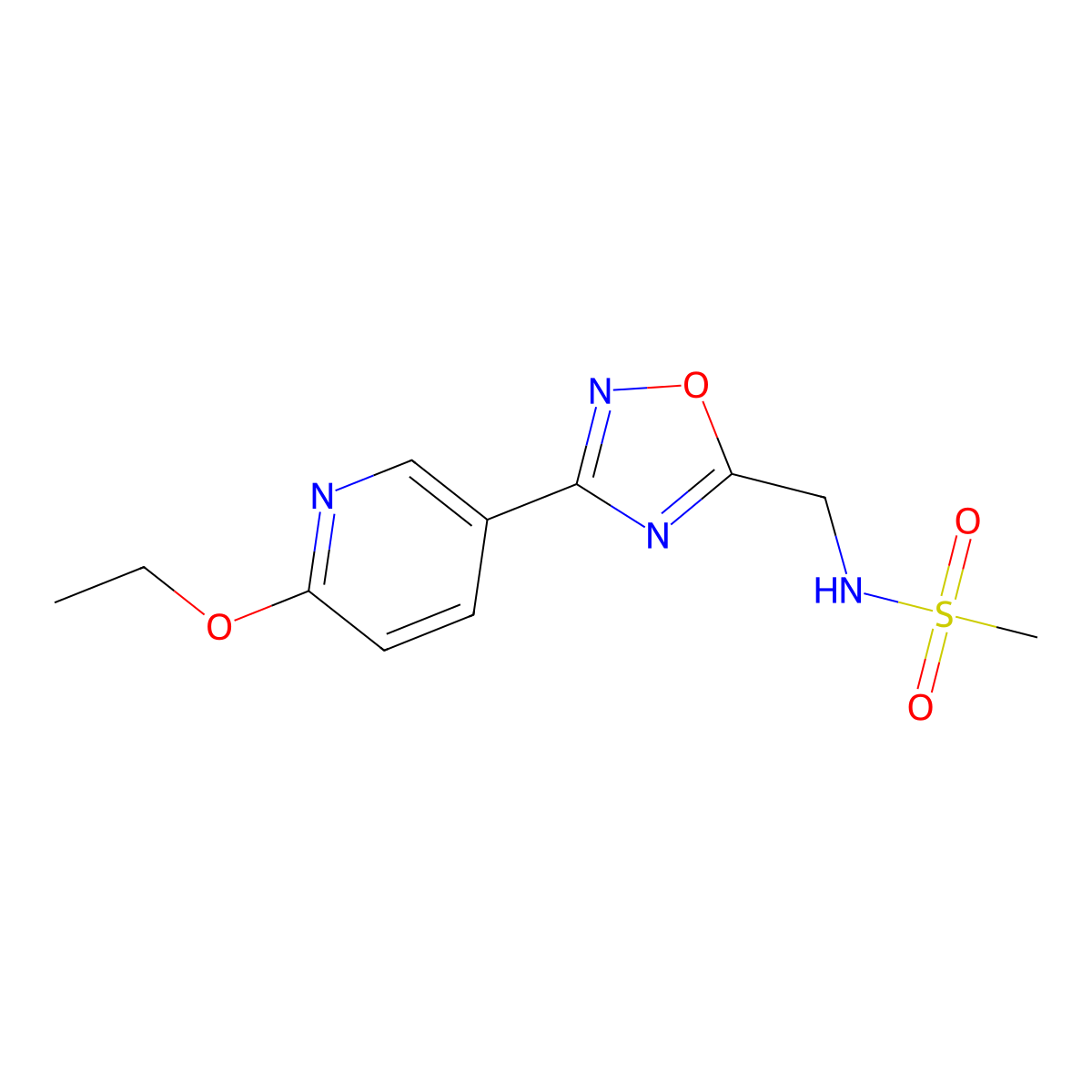 N-{[3-(6-ethoxypyridin-3-yl)-1,2,4-oxadiazol-5-yl]methyl}methanesulfonamide molecular structure, CAS 1903941-10-5