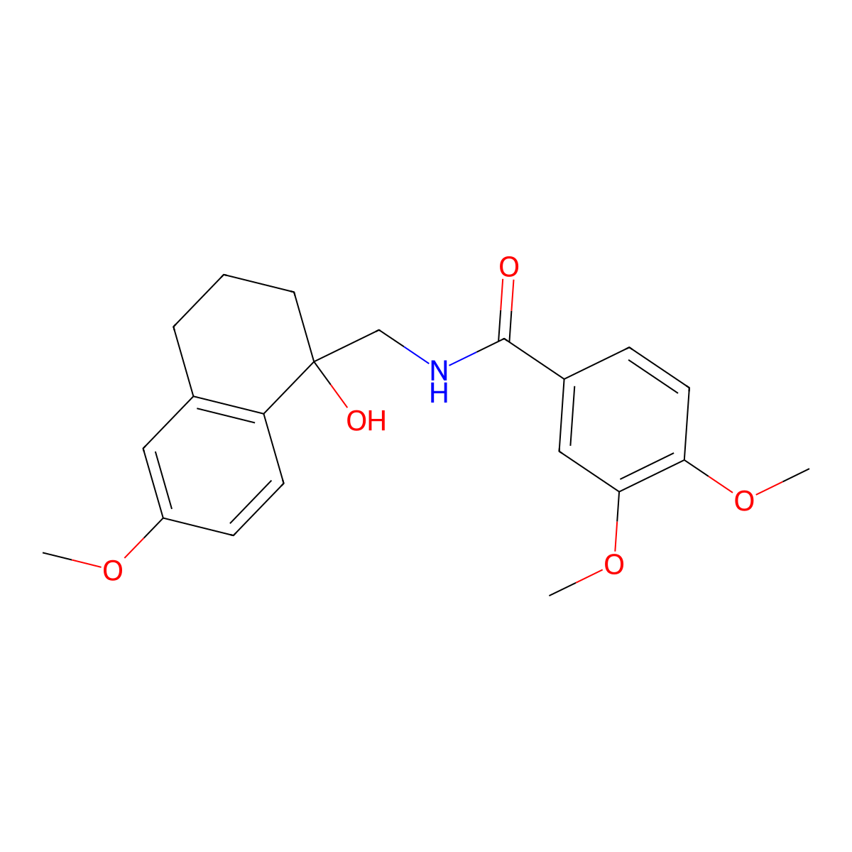 N-[(1-hydroxy-6-methoxy-1,2,3,4-tetrahydronaphthalen-1-yl)methyl]-3,4-dimethoxybenzamide molecular structure, CAS 1903943-78-1