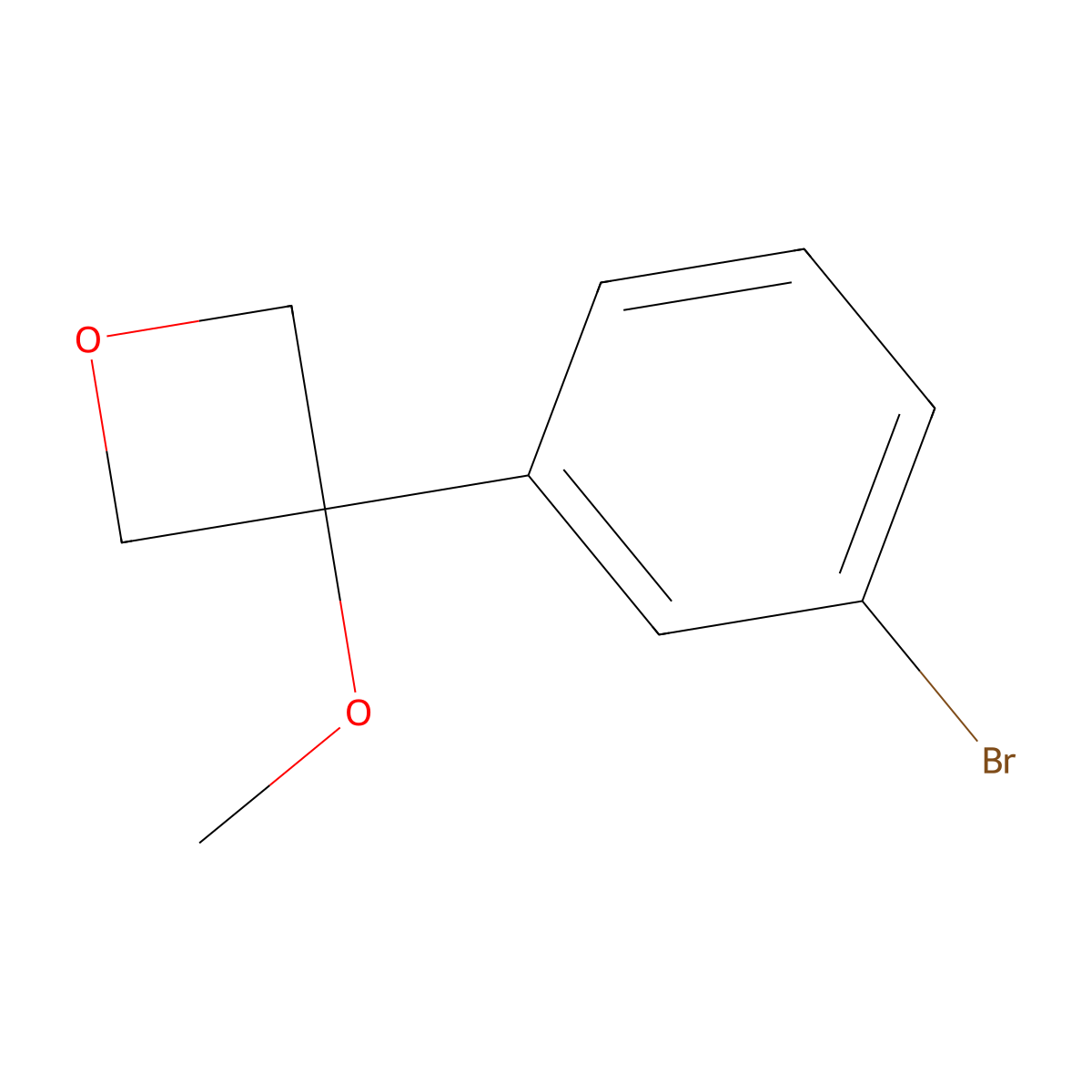 3-(3-Bromophenyl)-3-methoxyoxetane molecular structure, CAS 1903949-72-3