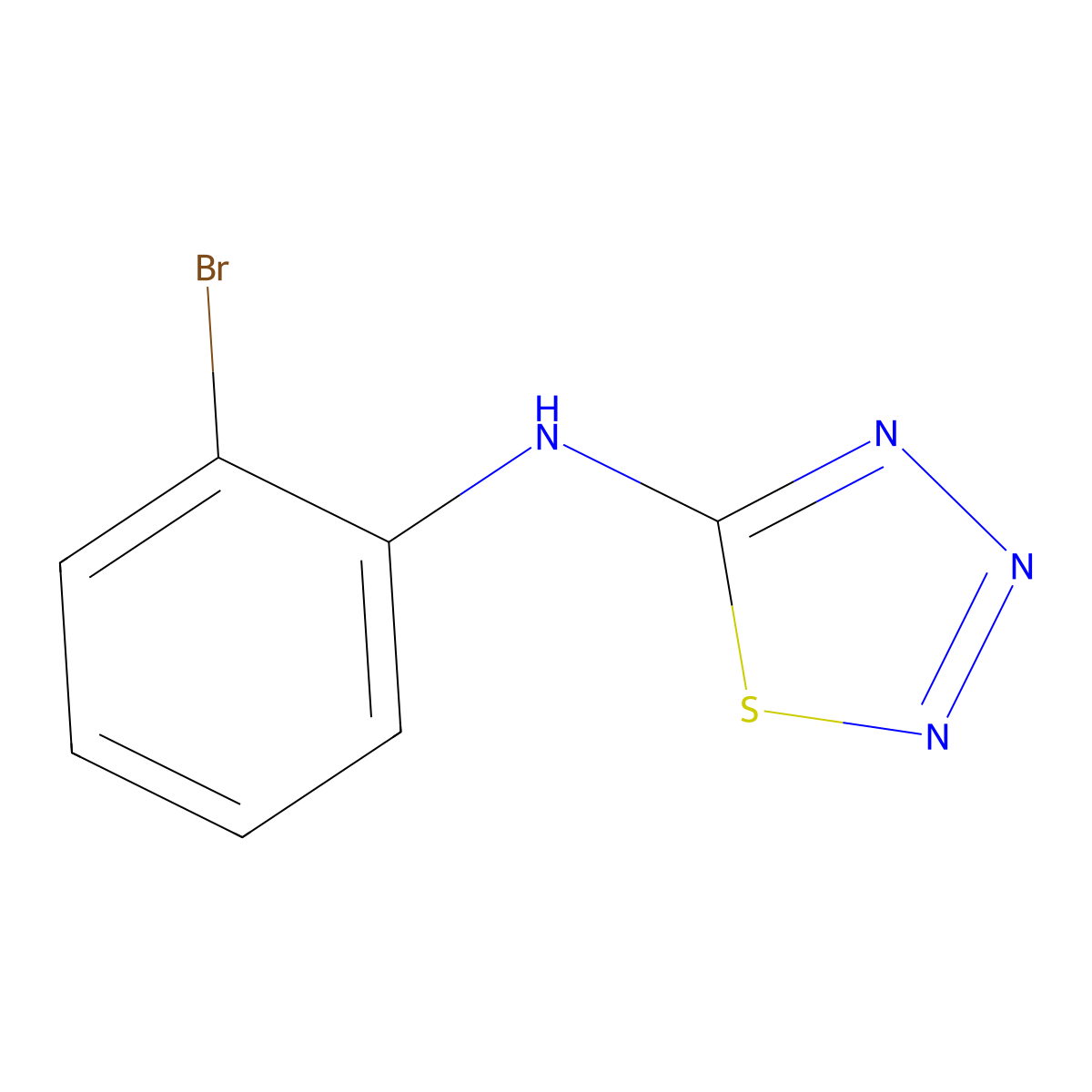 N-(2-Bromophenyl)-1,2,3,4-thiatriazol-5-amine molecular structure, CAS 1903963-79-0
