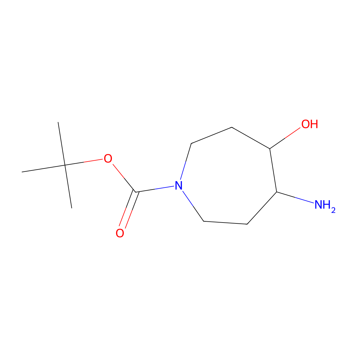 tert-butyl (4S,5S)-4-amino-5-hydroxyazepane-1-carboxylate molecular structure, CAS 1903981-74-7