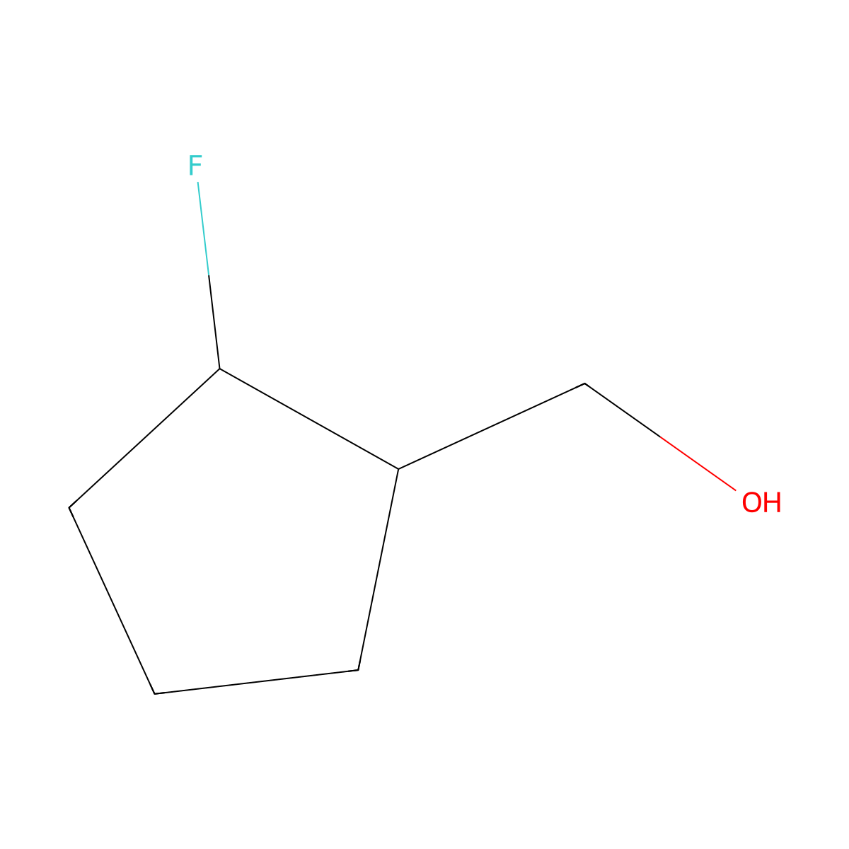 Trans-(2-fluorocyclopentyl)methanol molecular structure, CAS 1903997-16-9