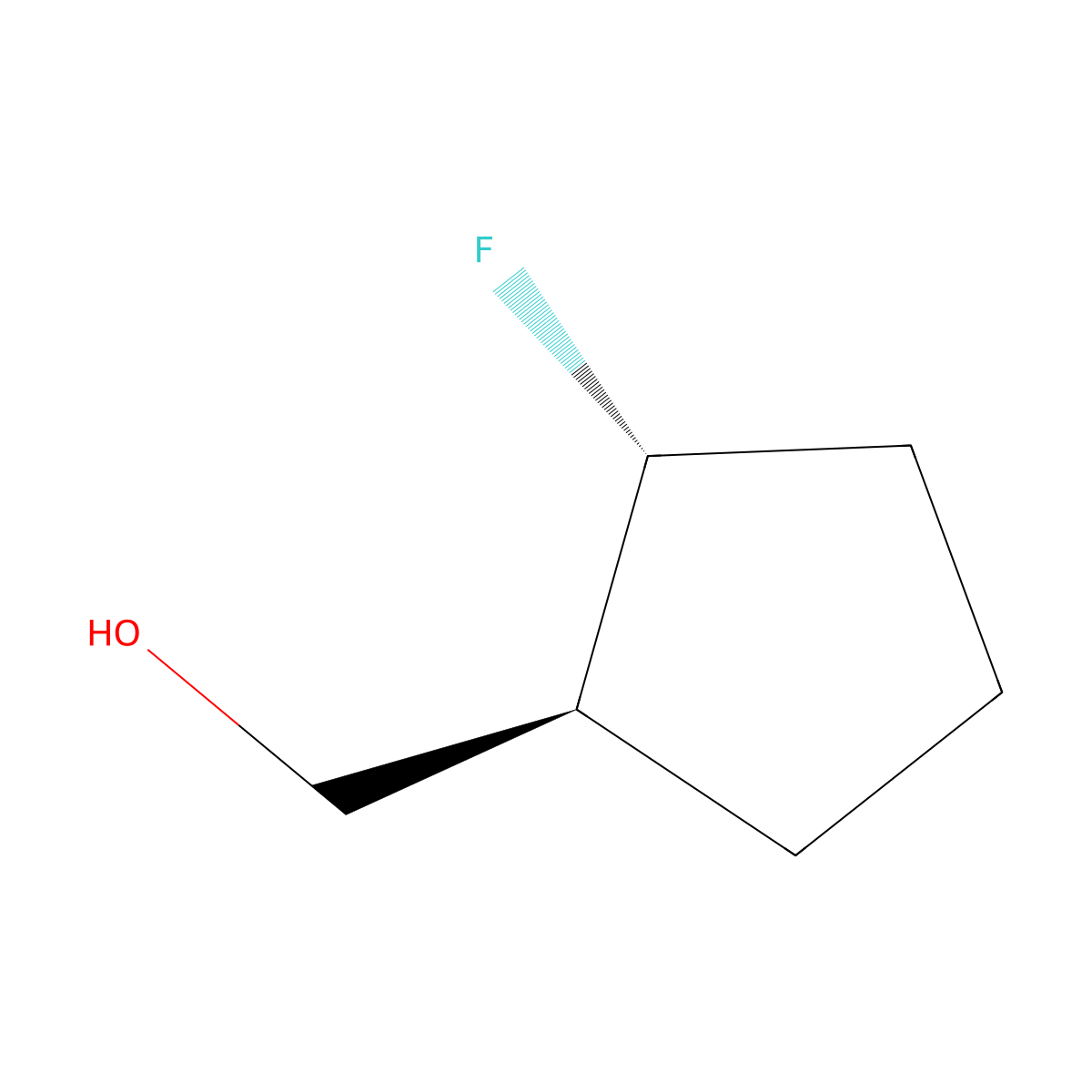 Trans-(2-fluorocyclopentyl)methanol molecular structure, CAS 1903997-16-9