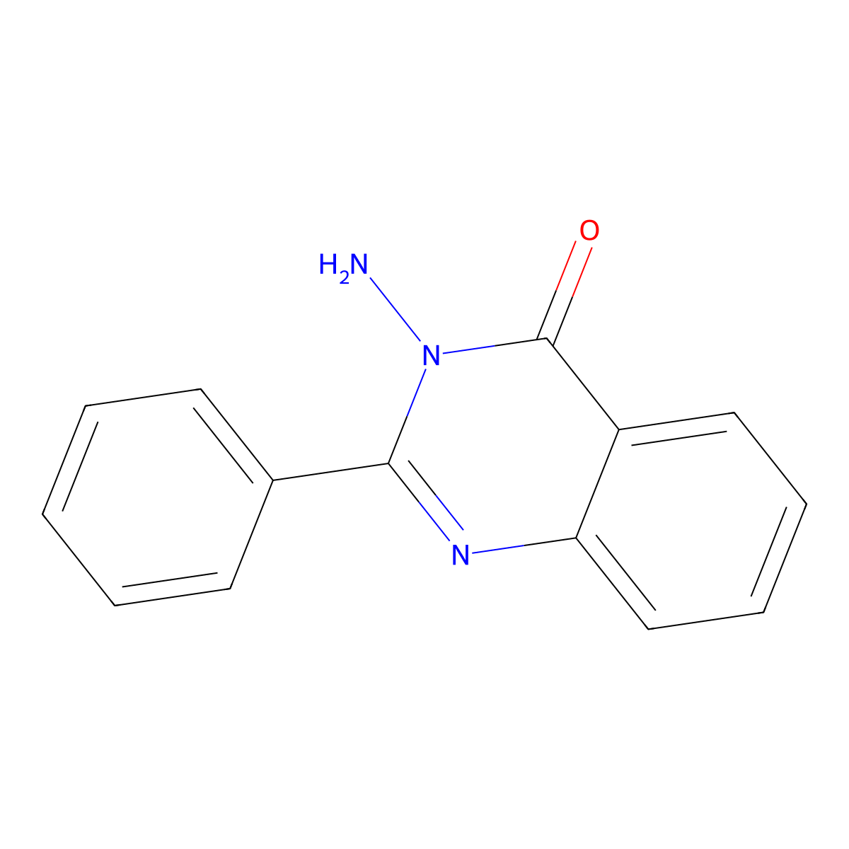 3-Amino-2-phenyl-4(3H)-quinazolinone molecular structure, CAS 1904-60-5