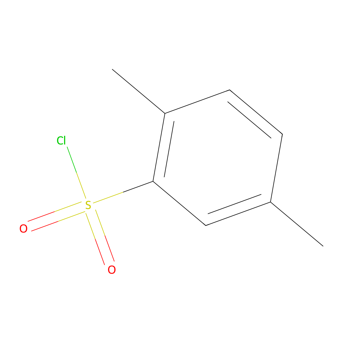 Benzenesulfonyl chloride, 2,5-dimethyl- molecular structure, CAS 19040-62-1
