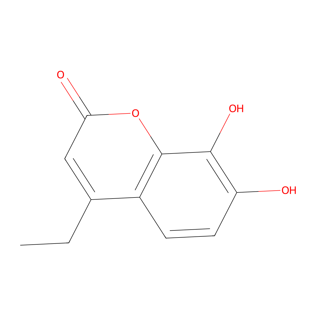 4-ethyl-7,8-dihydroxy-2H-chromen-2-one molecular structure, CAS 19040-66-5
