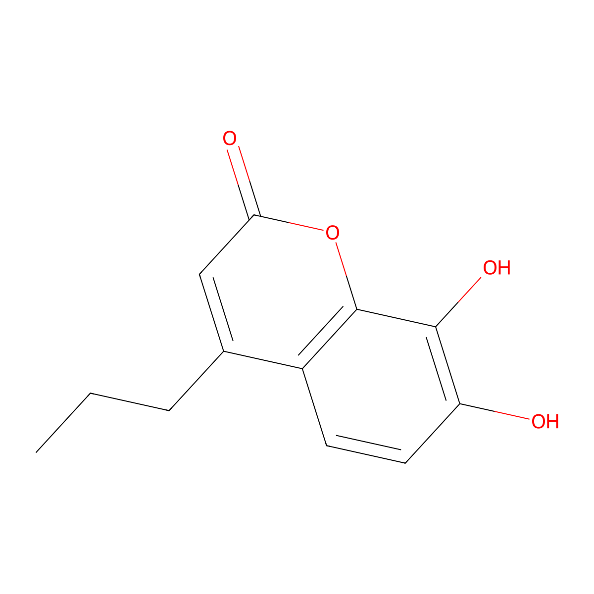 7,8-Dihydroxy-4-propylcoumarin molecular structure, CAS 19040-67-6
